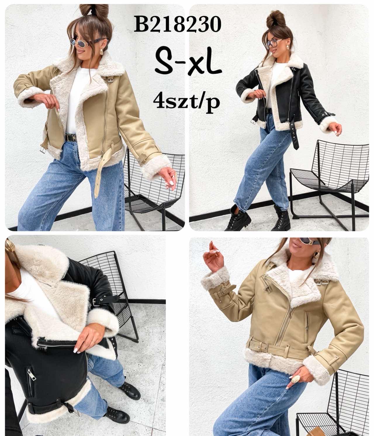 Kurtki skórzane Damskie , Size s-xl,paczka 4szt ,1kolor