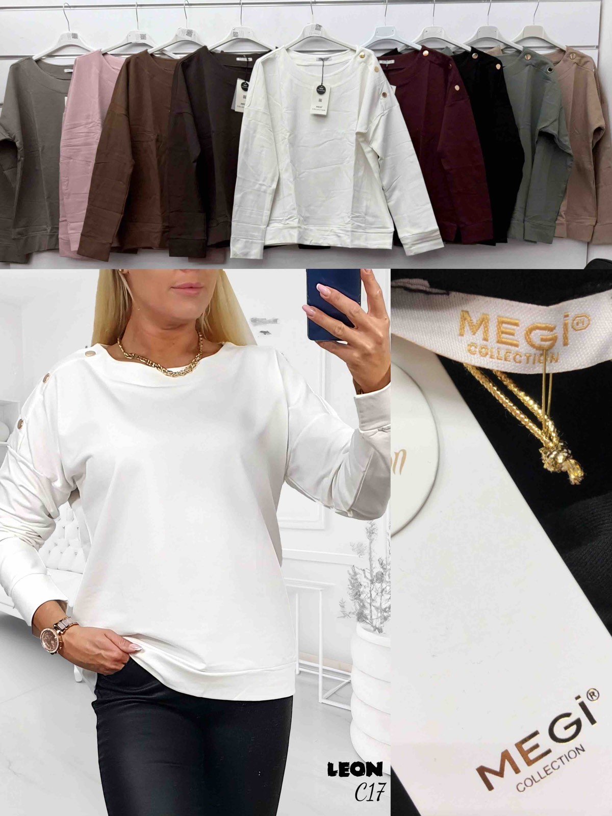 Bluzy damskie ,size uni,paczka 10szt ,mix kolor