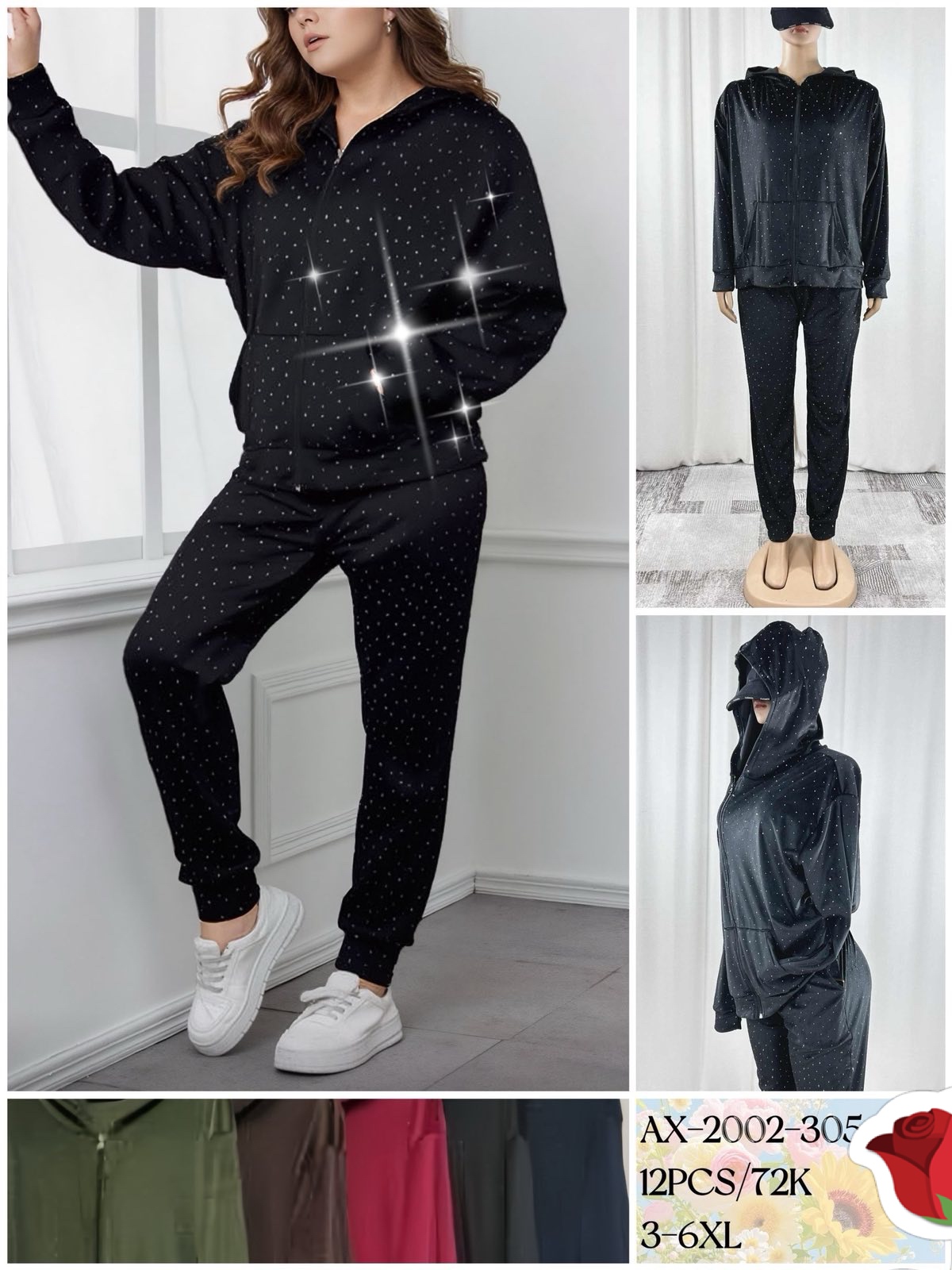 Komplety Damskie , Size 3xl-6xl,paczka 12szt ,mix kolor