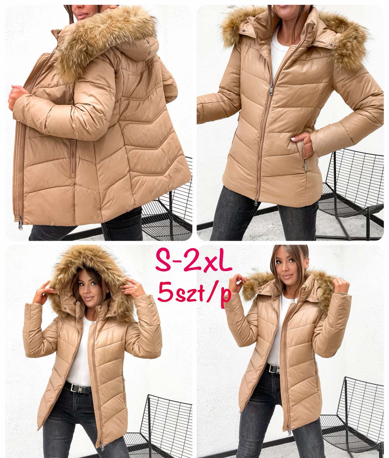 Kurtki Damskie , Size s-2xl,paczka 5szt ,1kolor