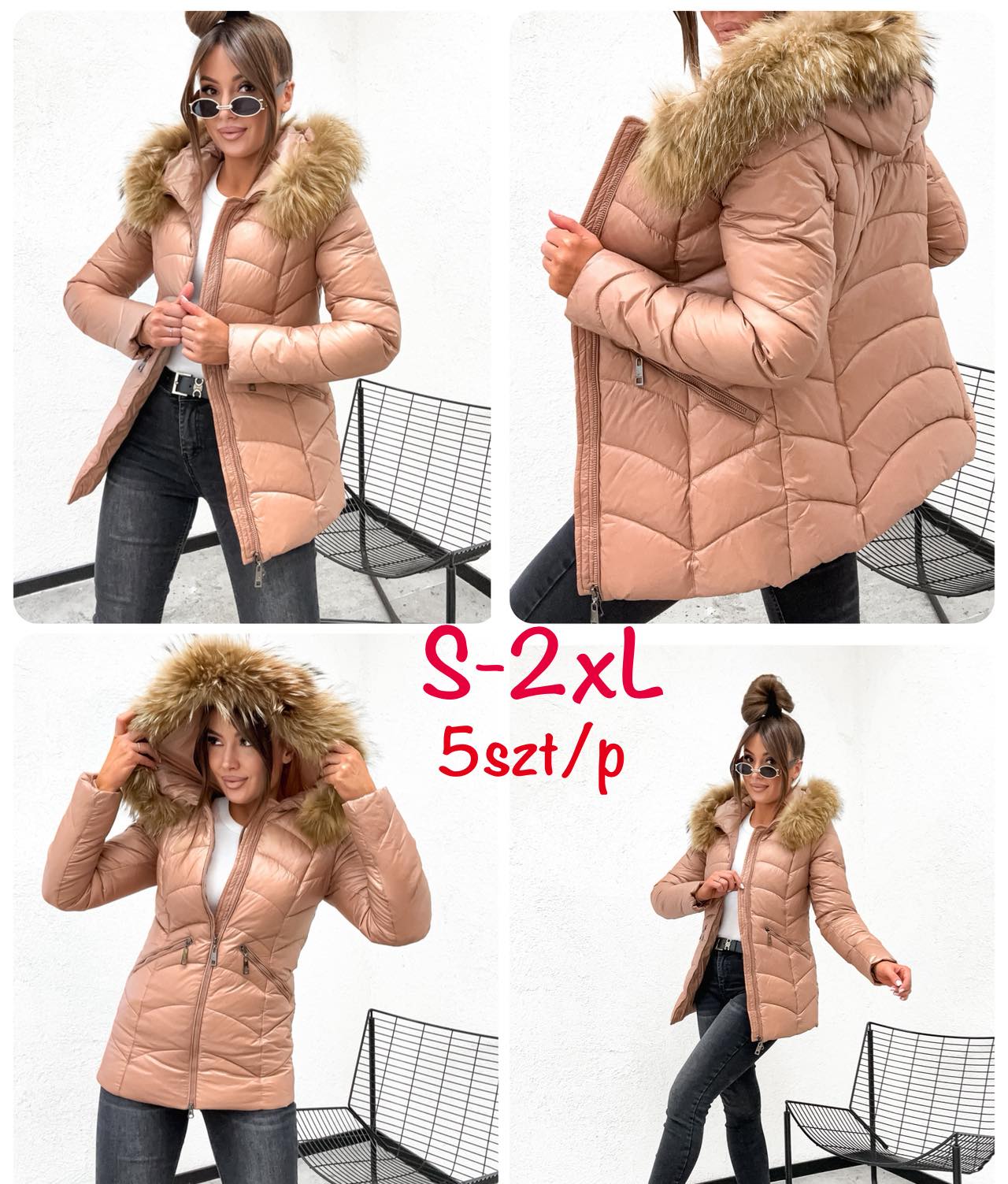 Kurtki Damskie , Size s-2xl,paczka 5szt ,1kolor