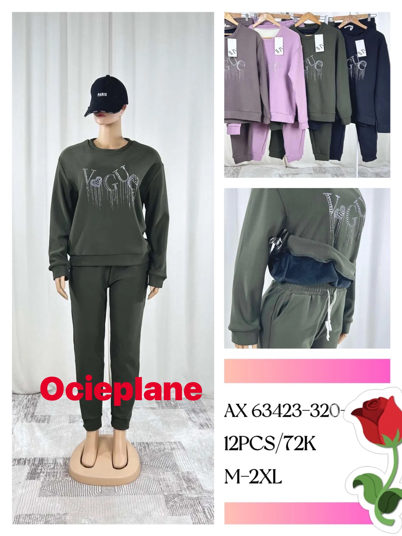 Komplety Damskie , Size m-2xl,paczka 12szt ,mix kolor