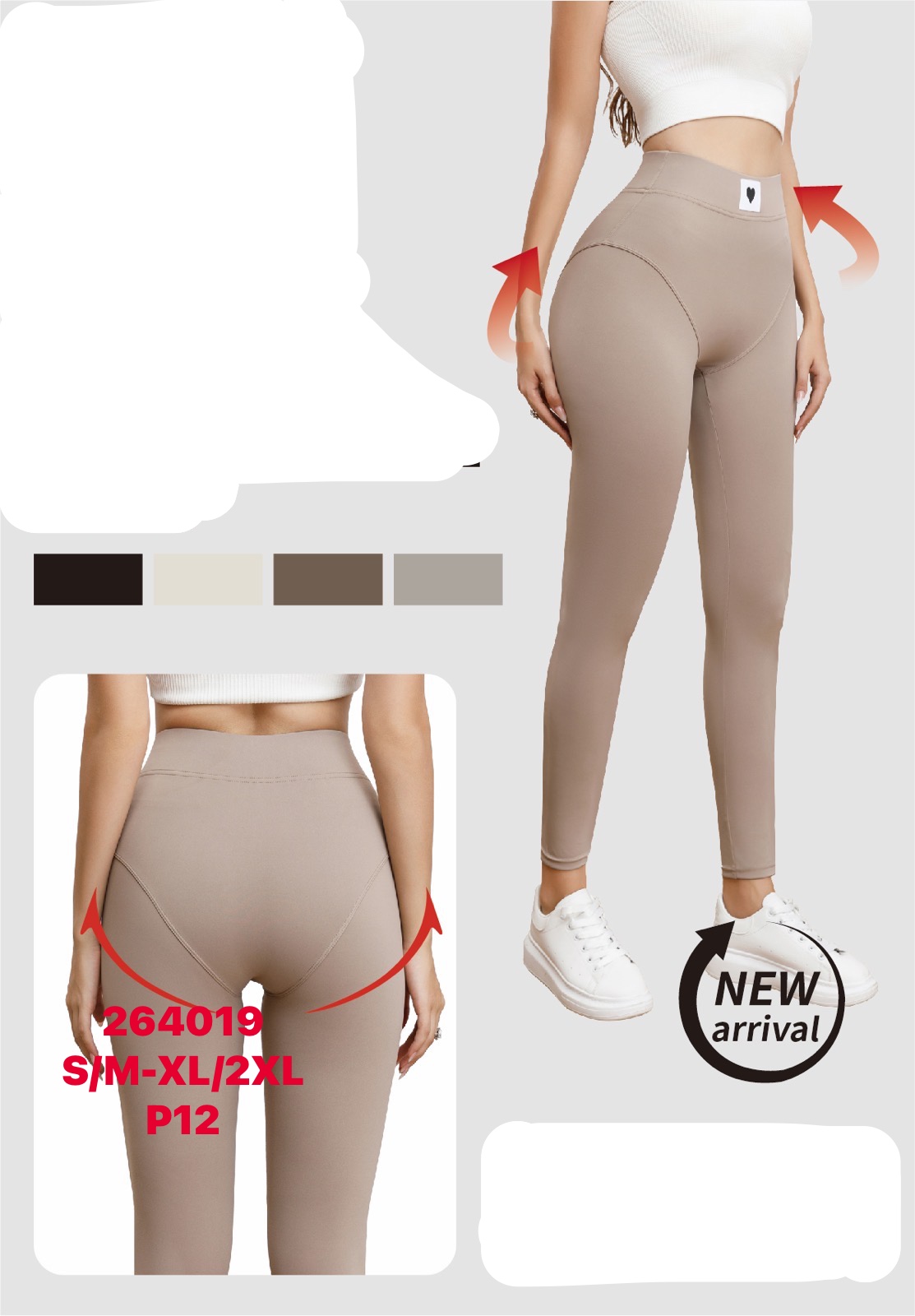 Legginsy Damskie , Size s/m-xl/2xl,paczka 12szt ,mix kolor