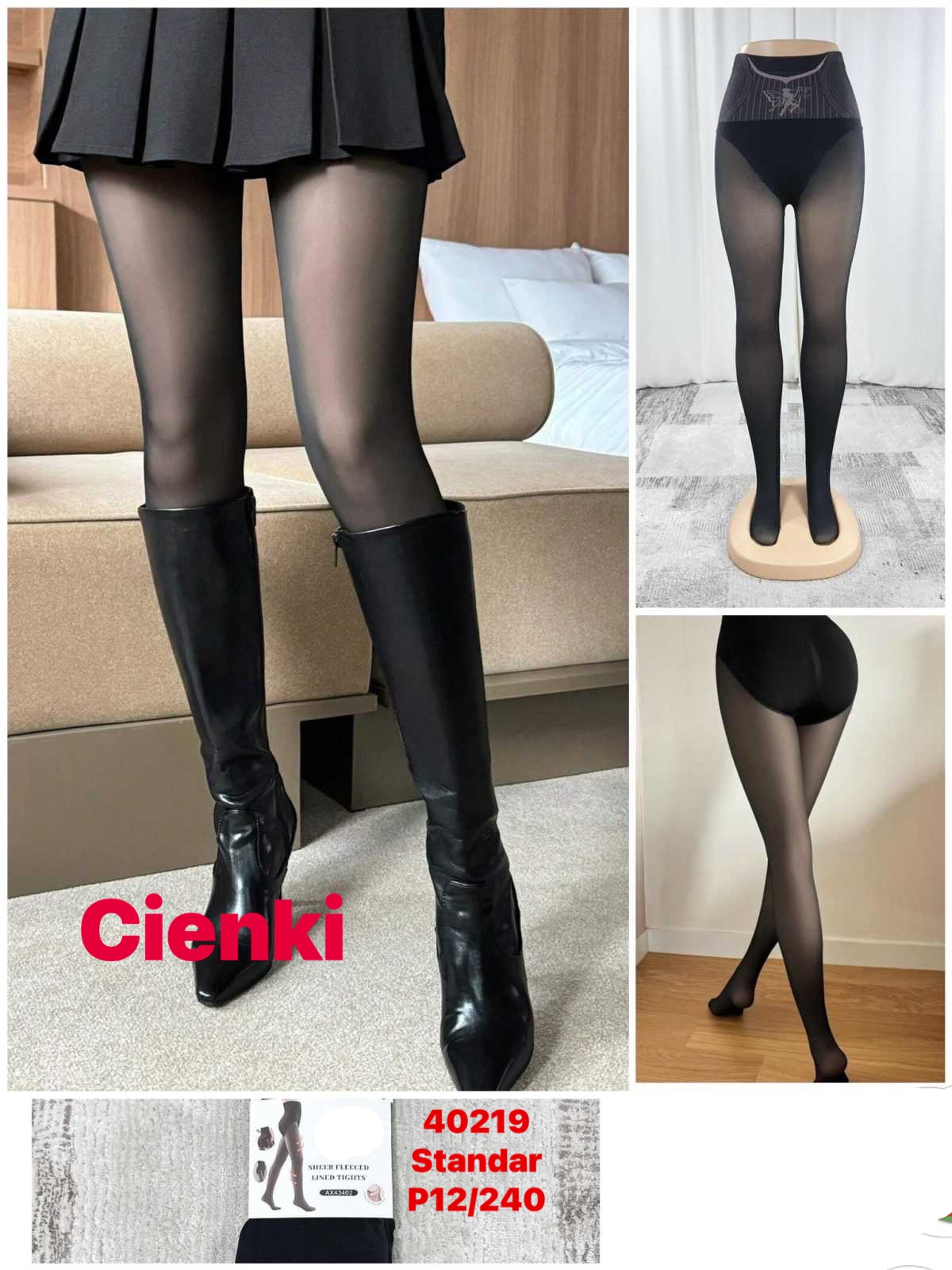 Rajstopy Damskie , Size uni,paczka 12szt ,1kolor