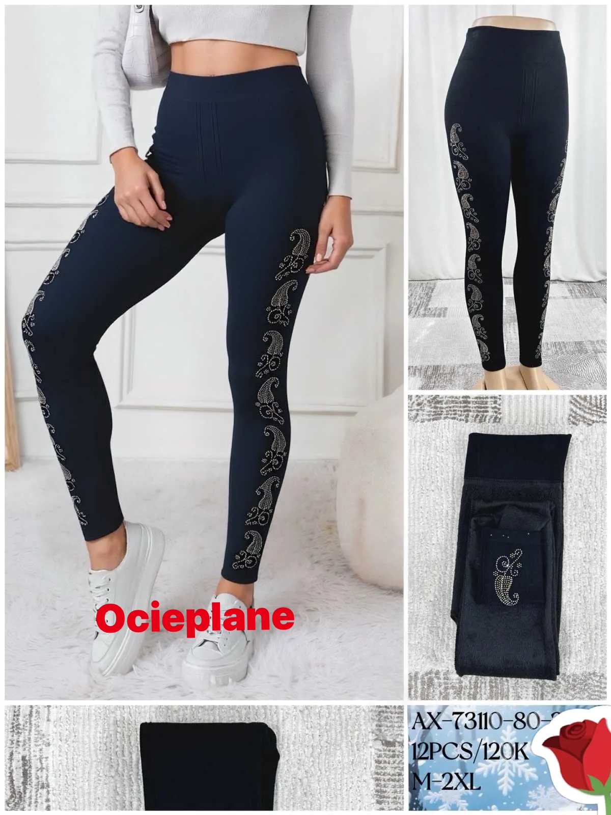 Legginsy Damskie , Size m-2xl,paczka 12szt ,mix kolor