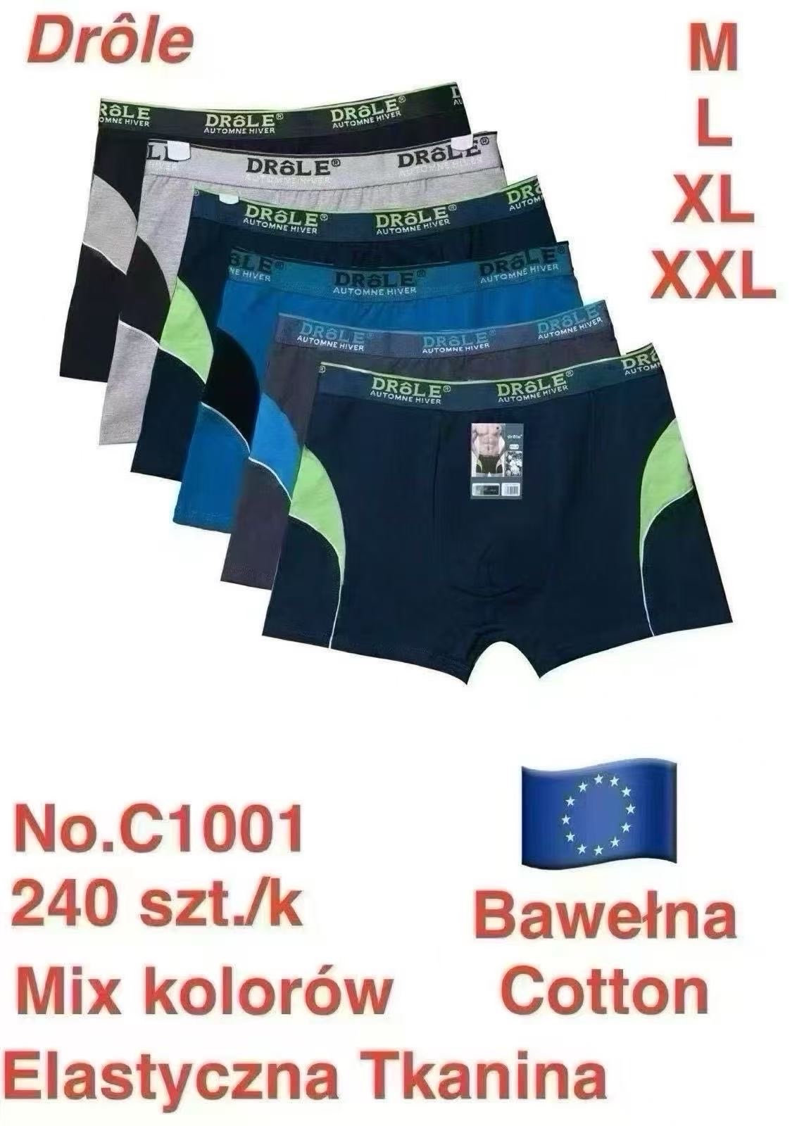 Bokserki MĘSKA size M-2XL,paczka 24szt,mix kolor