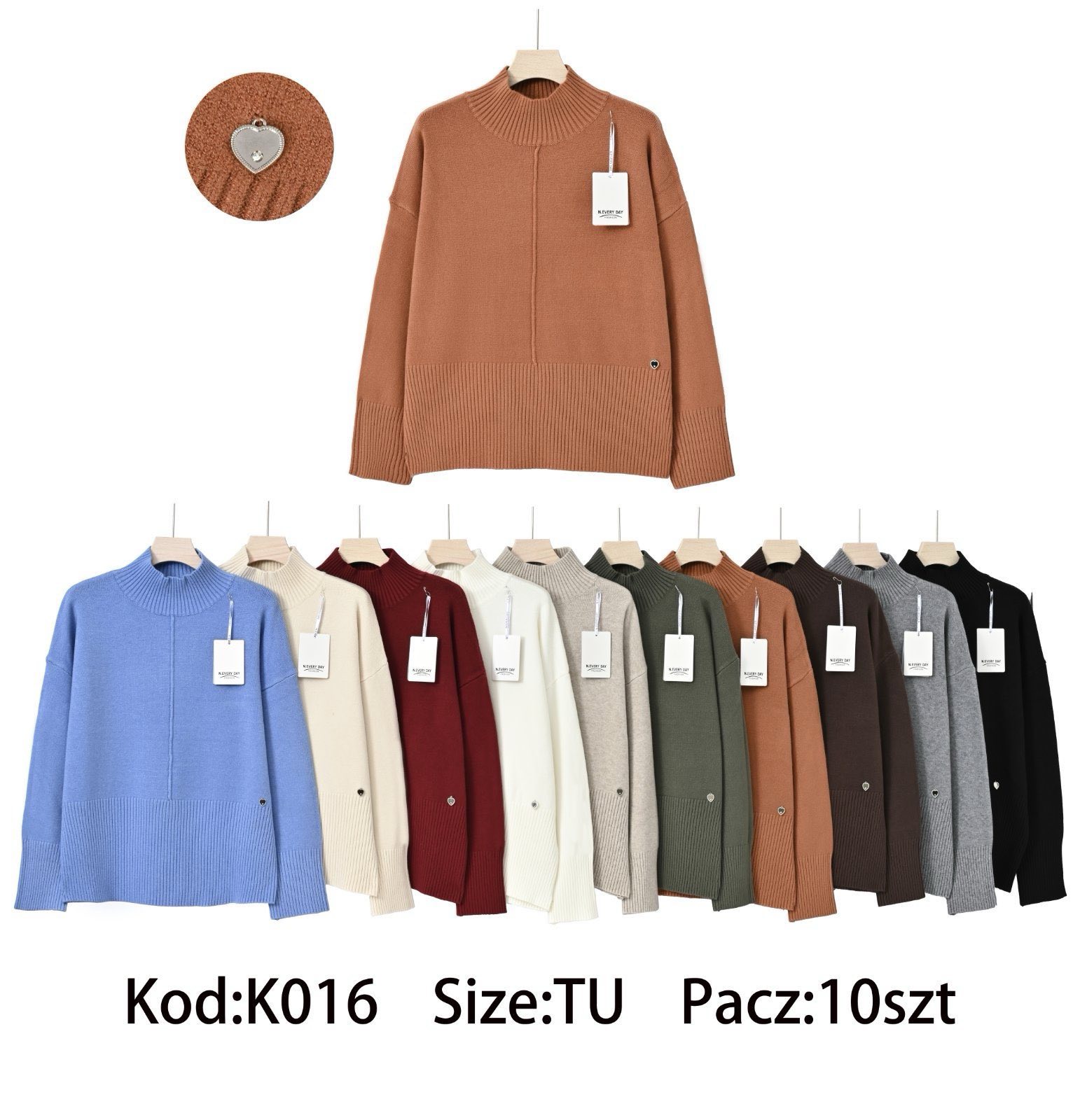 Swetry damskie ,size uni,paczka 10szt ,mix kolor