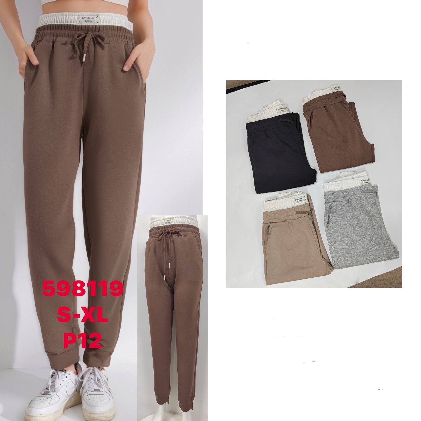 Spodnie Damskie , Size s-xl,paczka 12szt ,mix kolor