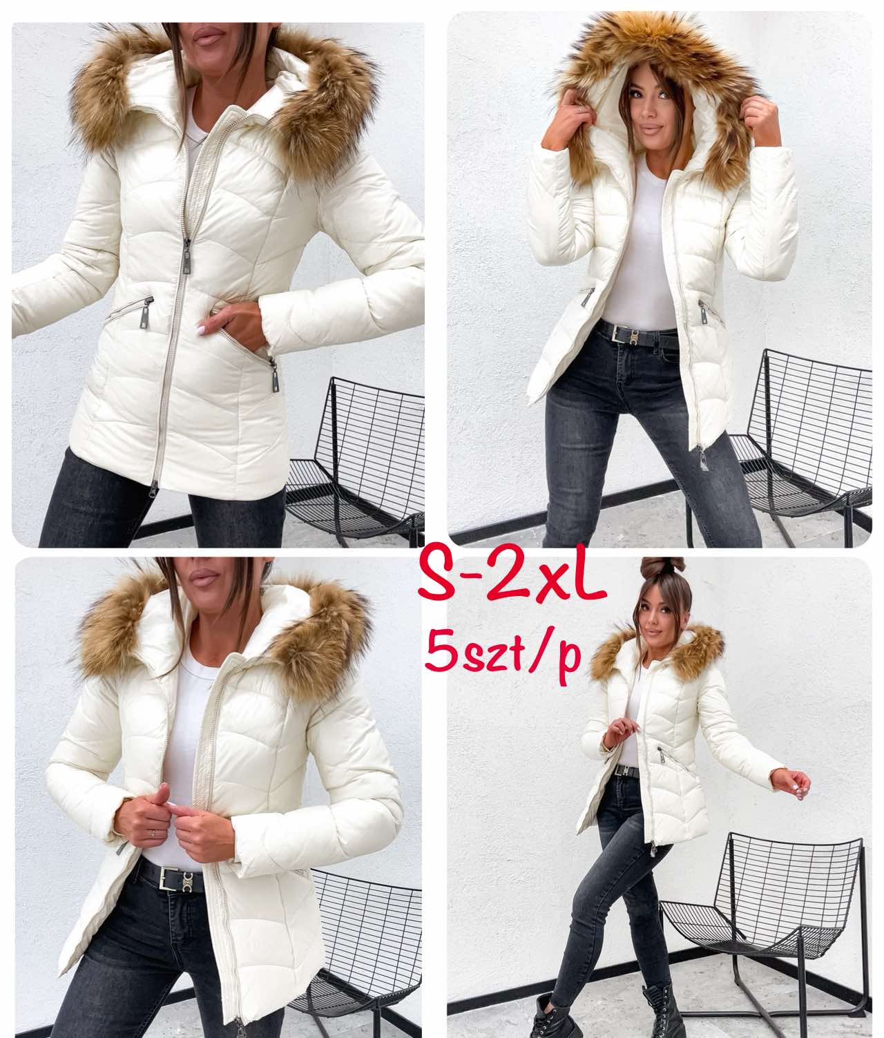 Kurtki Damskie , Size s-2xl,paczka 5szt ,1kolor