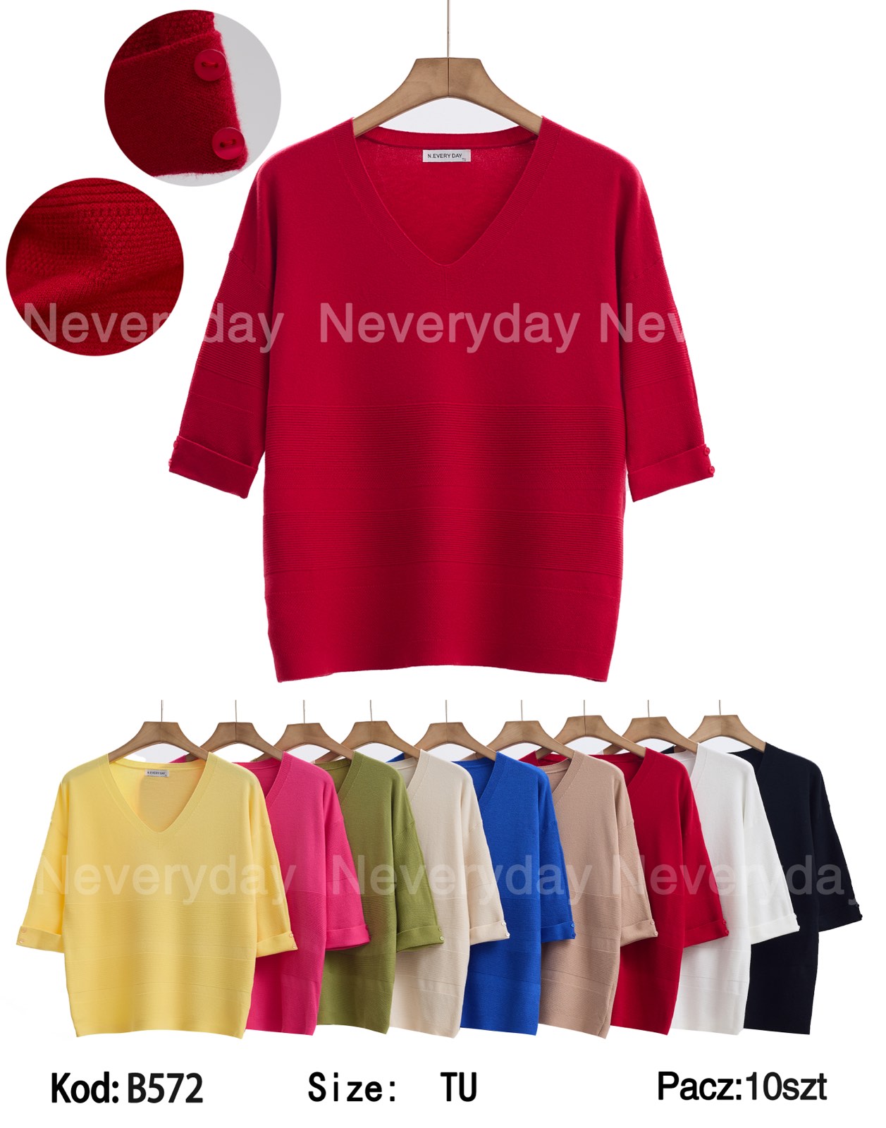 Swetry damskie ,size uni,paczka 10szt ,mix kolor