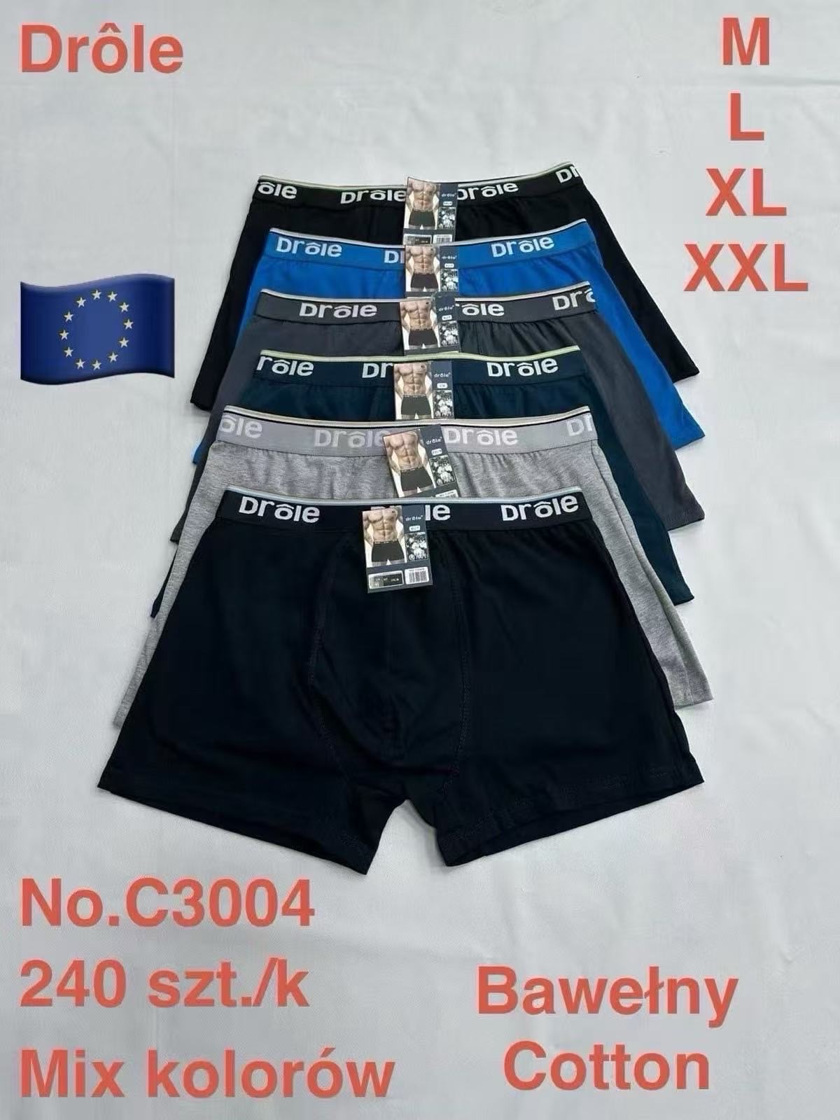 Bokserki MĘSKA size M-2XL,paczka 24szt,mix kolor