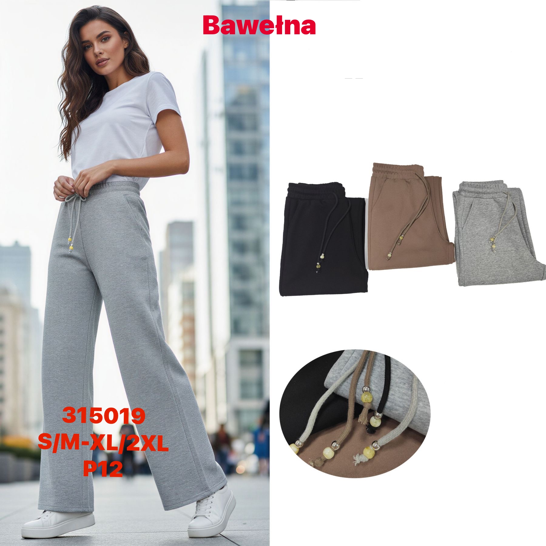 Spodnie Damskie , Size s/m-xl/2xl,paczka 12szt ,mix kolor