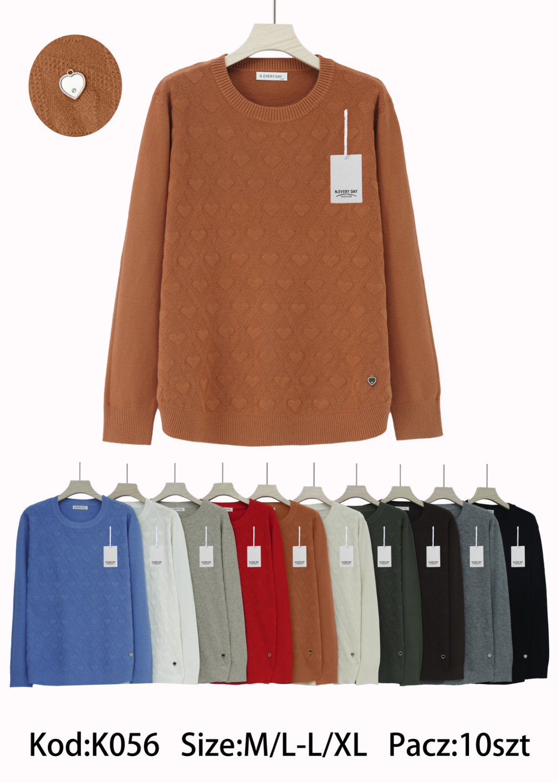 Swetry damskie ,size m-xl,paczka 10szt ,mix kolor