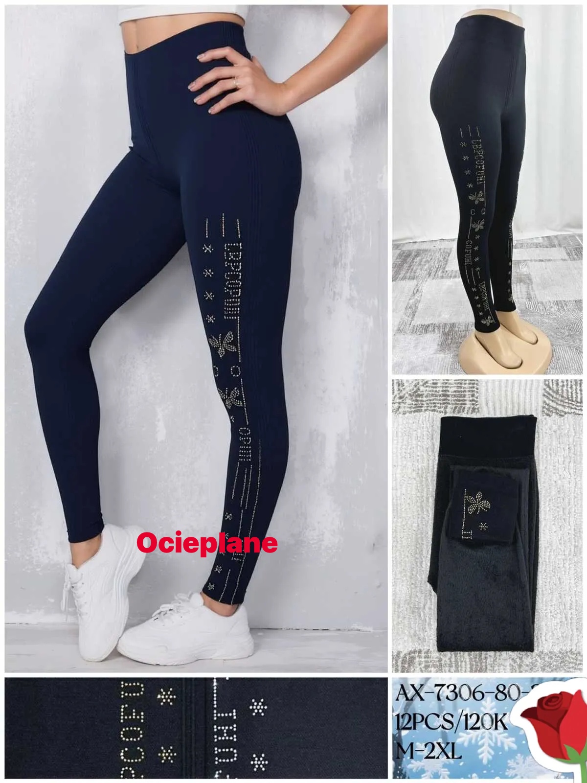 Legginsy Damskie , Size m-2xl,paczka 12szt ,mix kolor