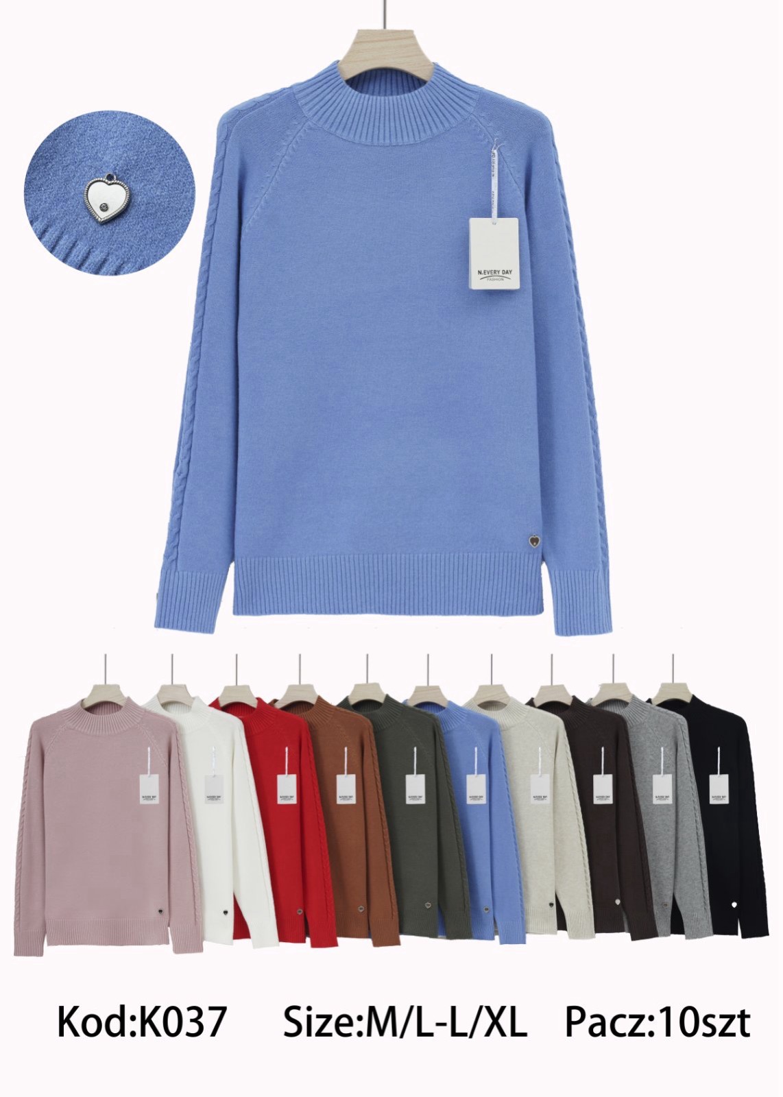Swetry damskie ,size m-xl,paczka 10szt ,mix kolor