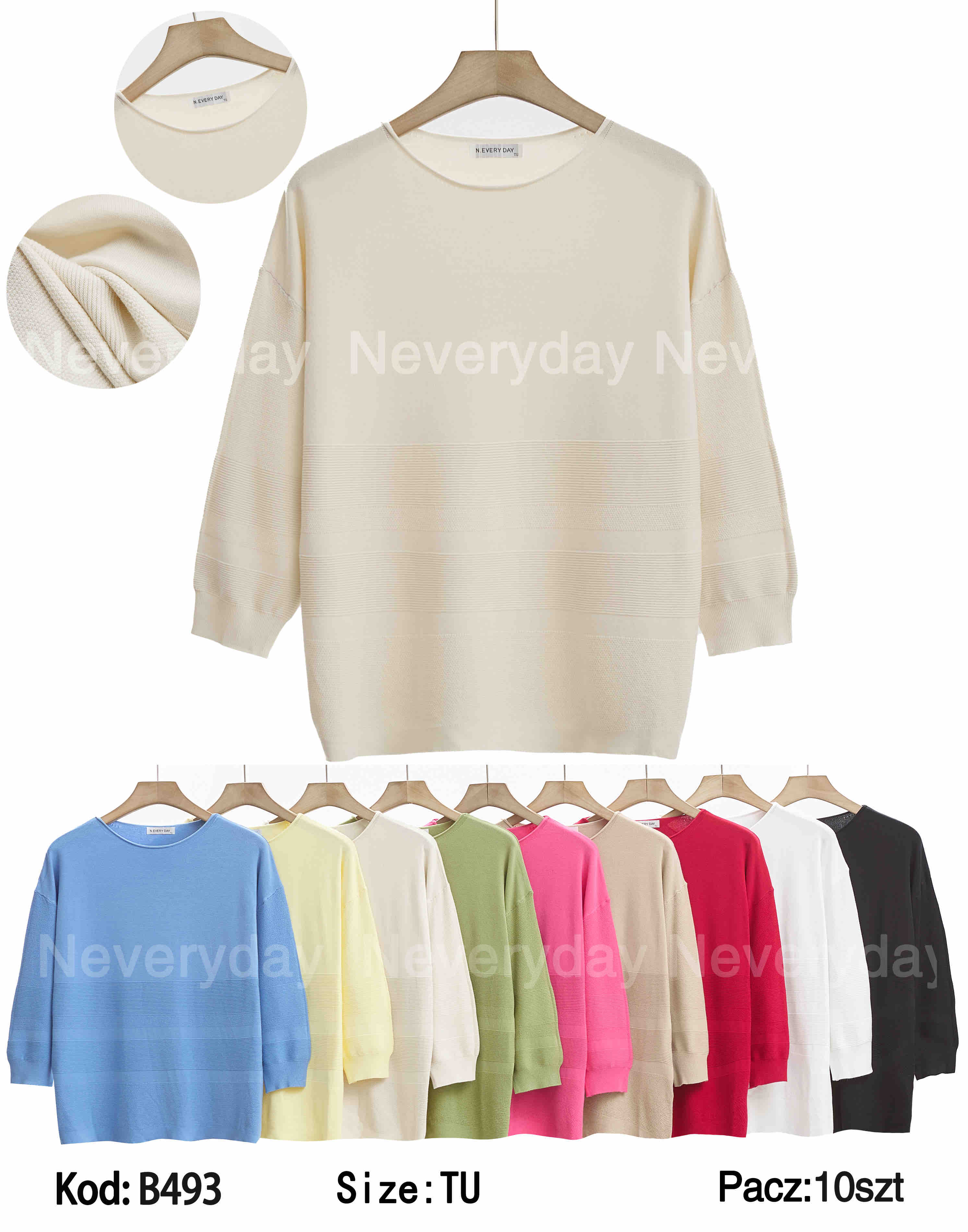 Swetry damskie ,size uni,paczka 10szt ,mix kolor