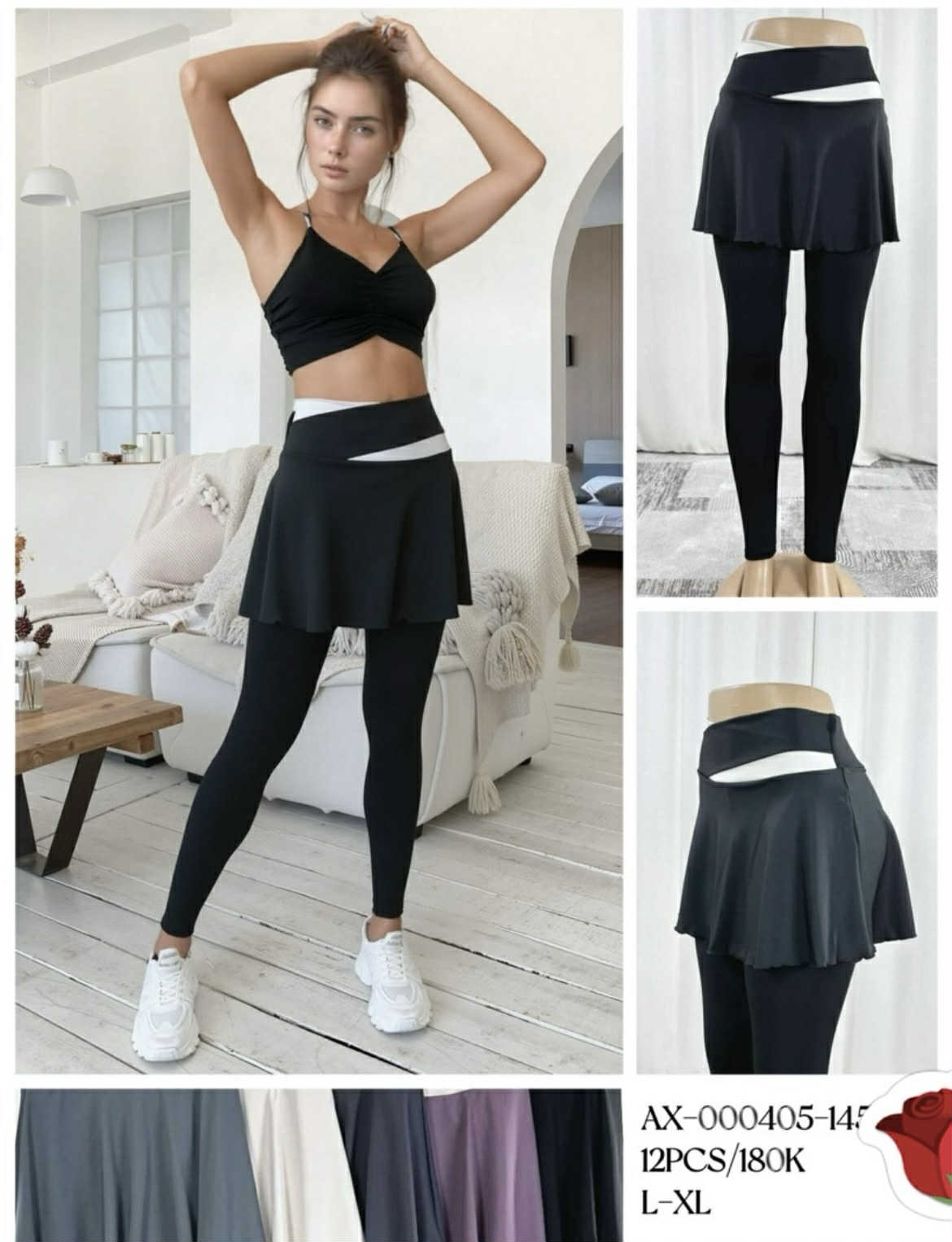 Legginsy Damskie , Size l-xl,paczka 12szt ,mix kolor