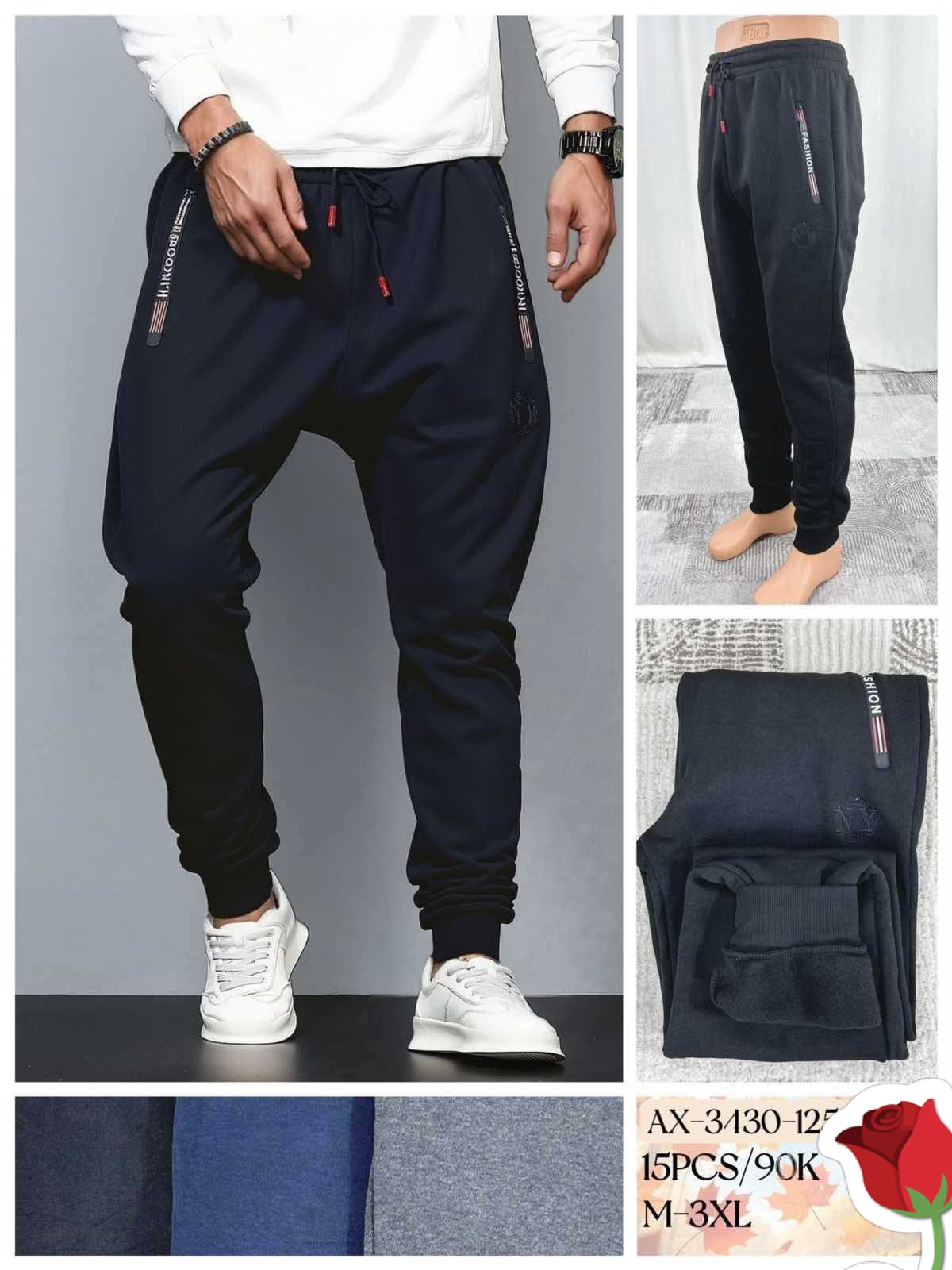 Spodnie MĘSKA , Size m-3xl,paczka 12szt ,mix kolor