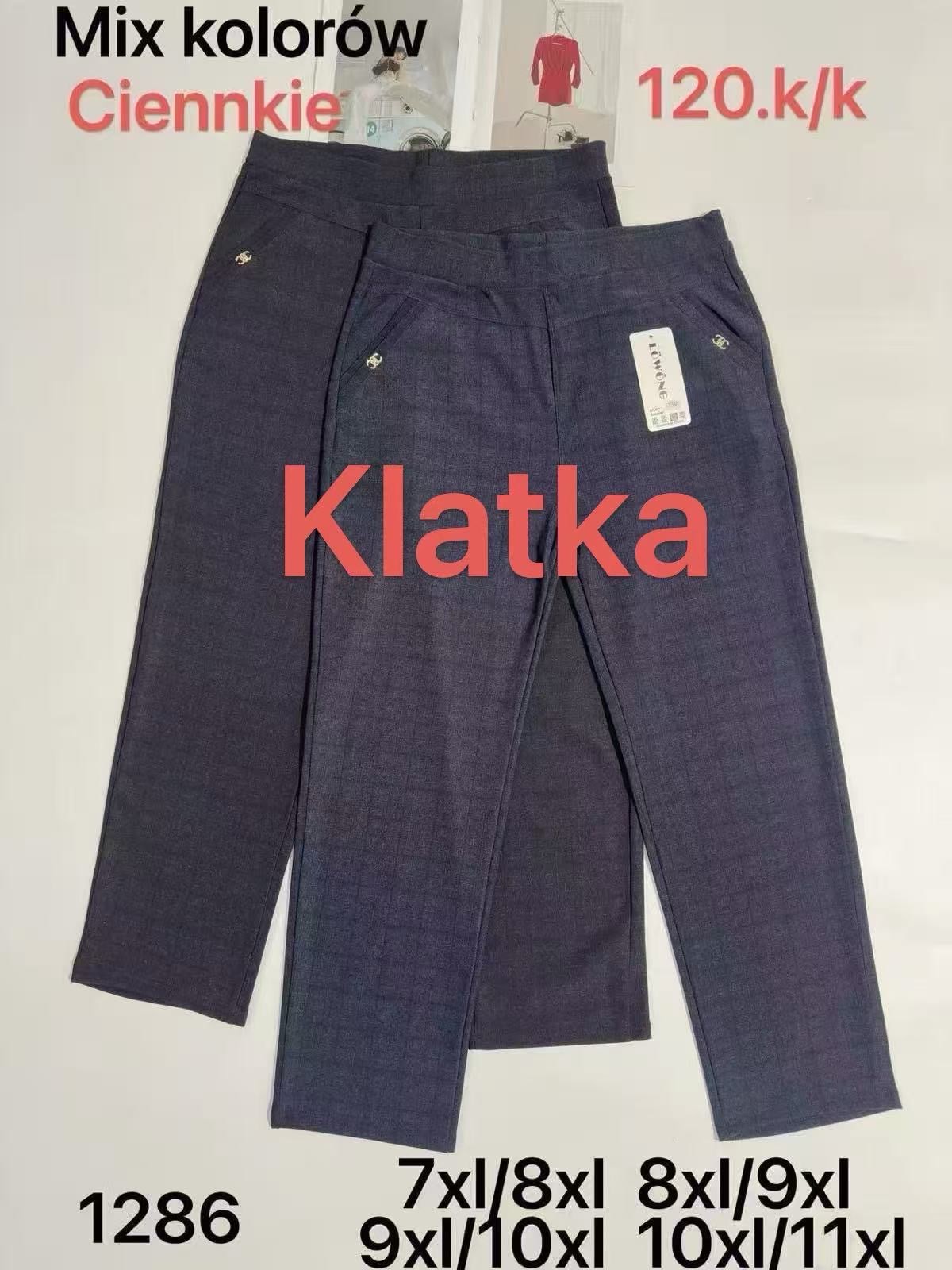 Spodnie Damskie Włoskie , Size 7/8xl-10/11xl, paczka 12szt ,mix kolor