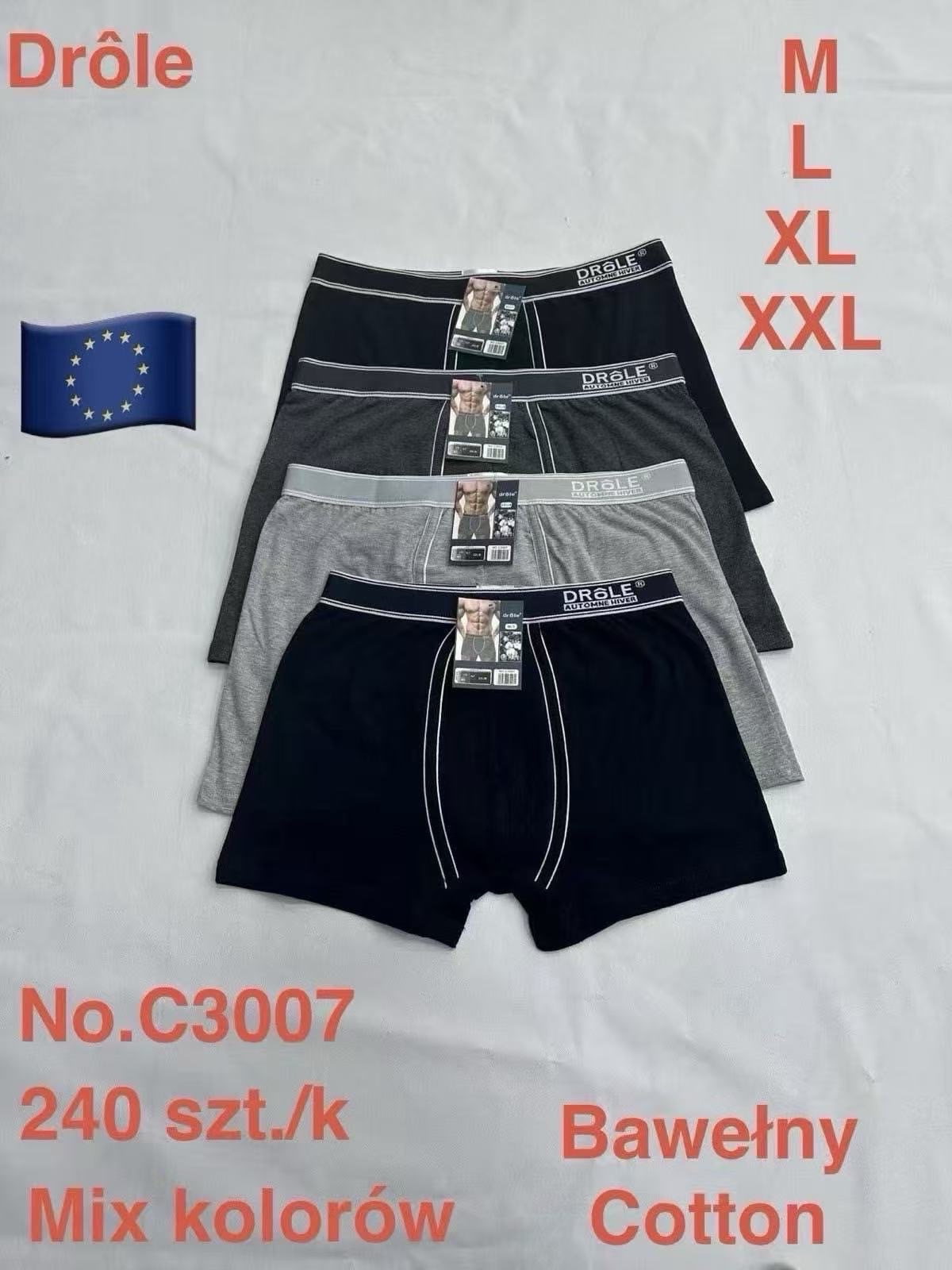 Bokserki MĘSKA size M-2XL,paczka 24szt,mix kolor