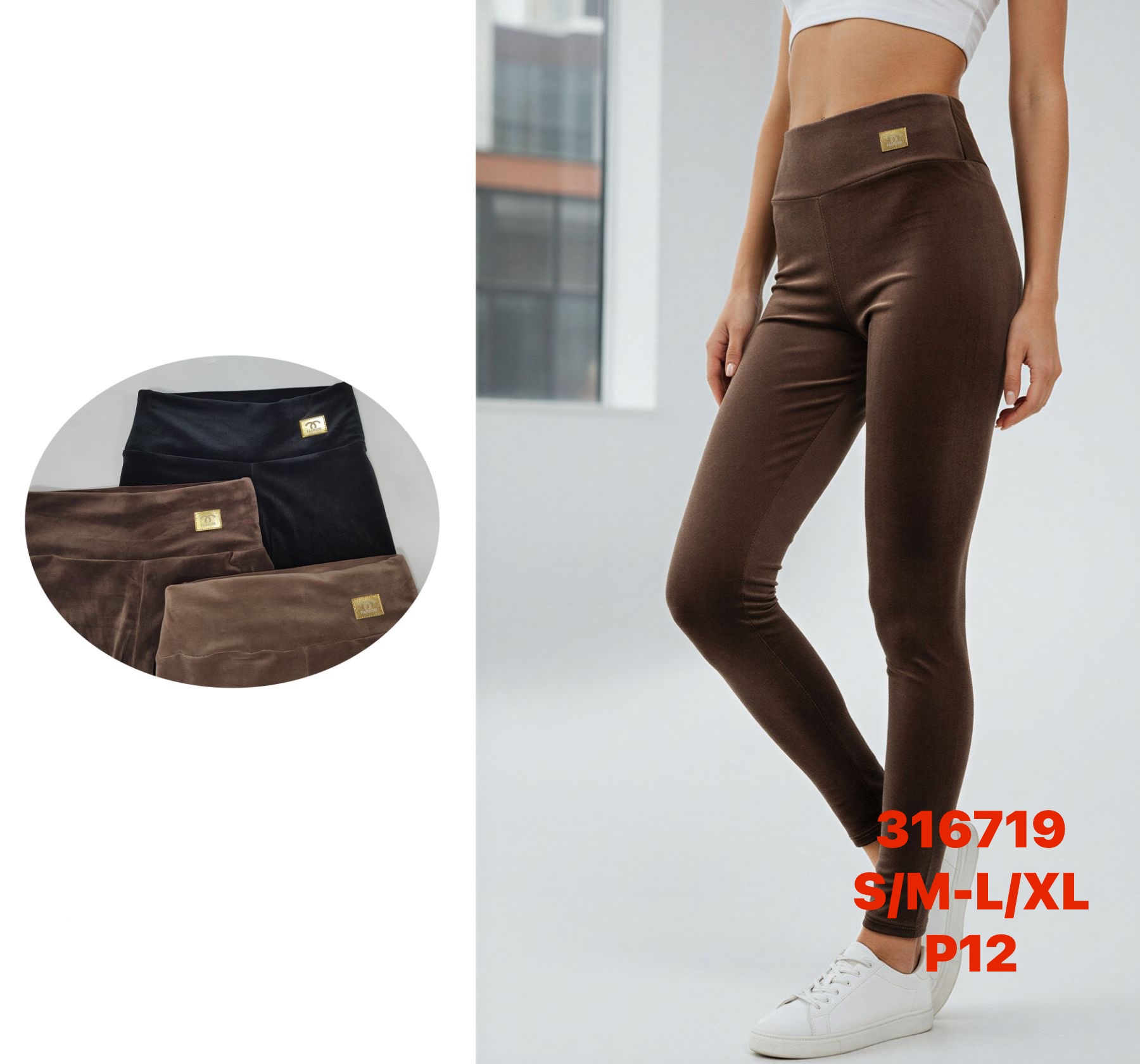 Legginsy Damskie , Size s/m-l/xl,paczka 12szt ,mix kolor