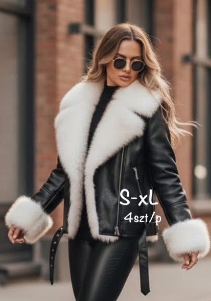 Kurtki skórzane Damskie , Size s-xl,paczka 4szt ,1kolor