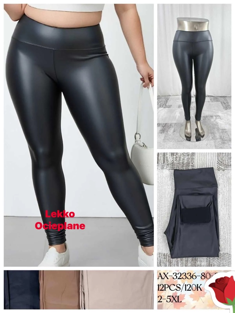 Spodnie skórzane Damskie , Size 2-5xl,paczka 12szt ,mix kolor