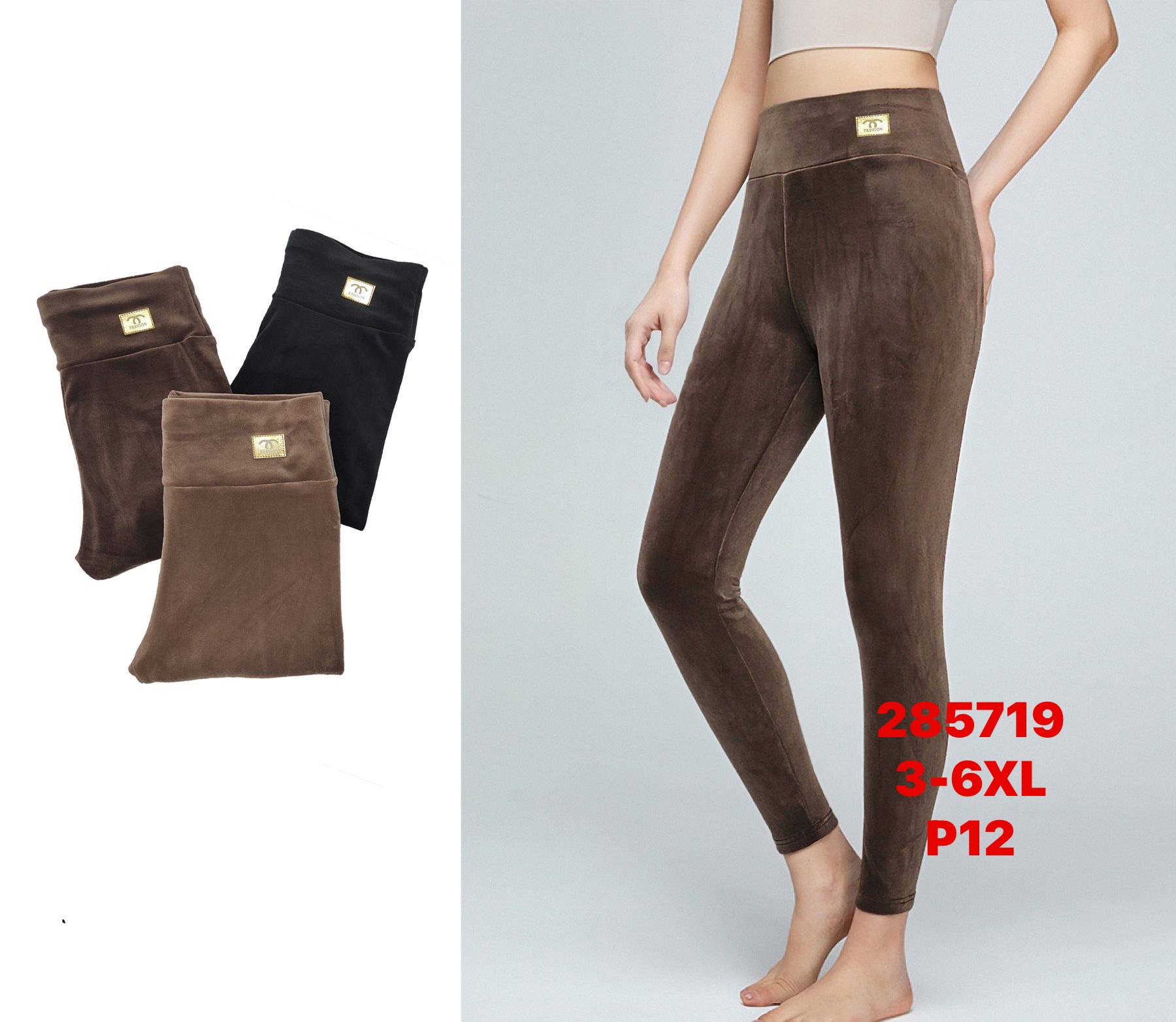 Legginsy Damskie , Size 3-6xl,paczka 12szt ,mix kolor