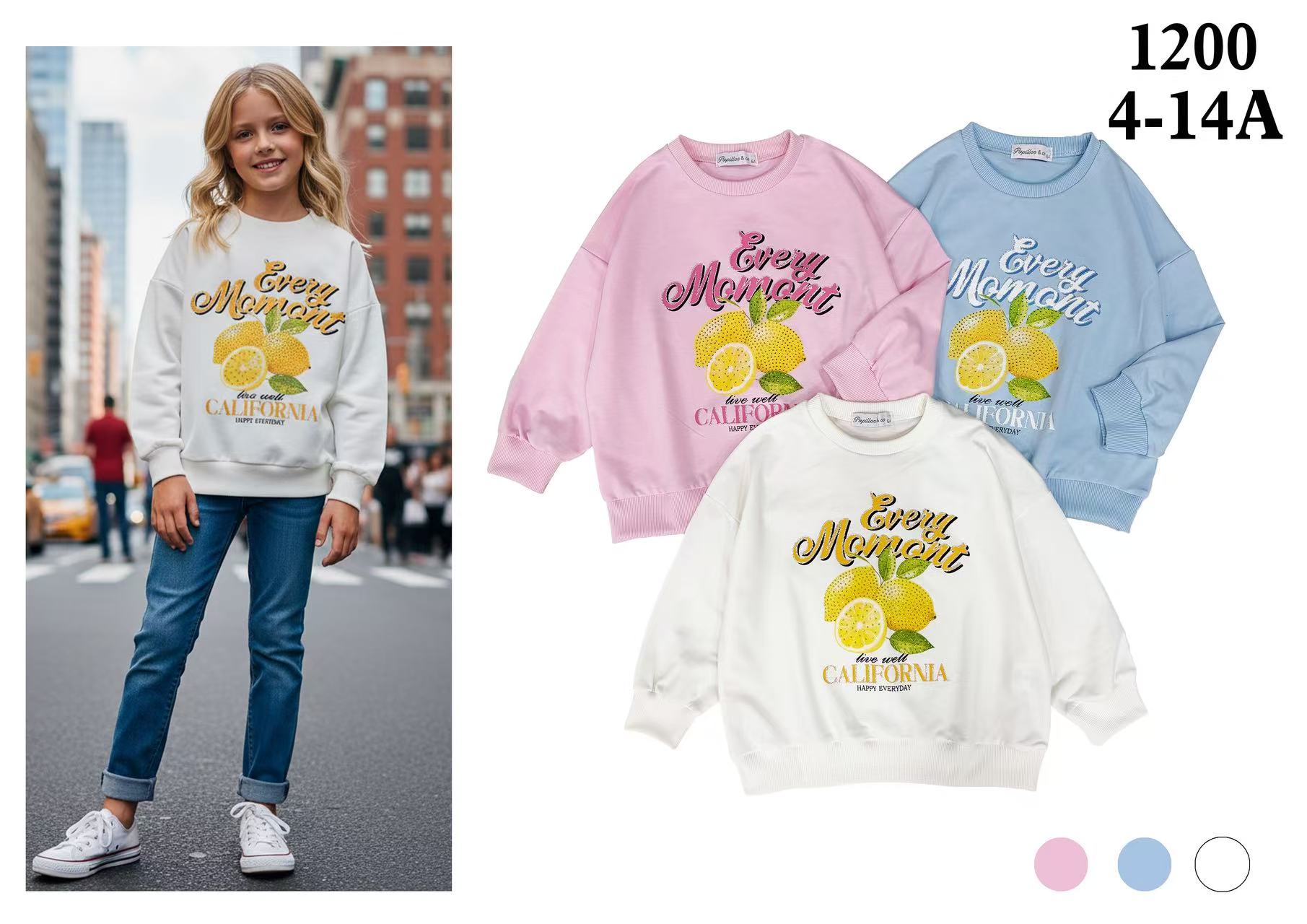 Bluzy DZIECIĘCA ,size 4-14 lat,paczka 18szt ,mix kolor