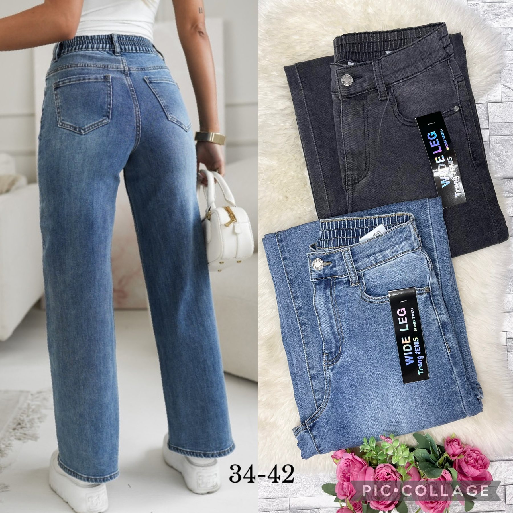 Jeansy Damskie , Size 32-42,paczka 10szt ,1kolor