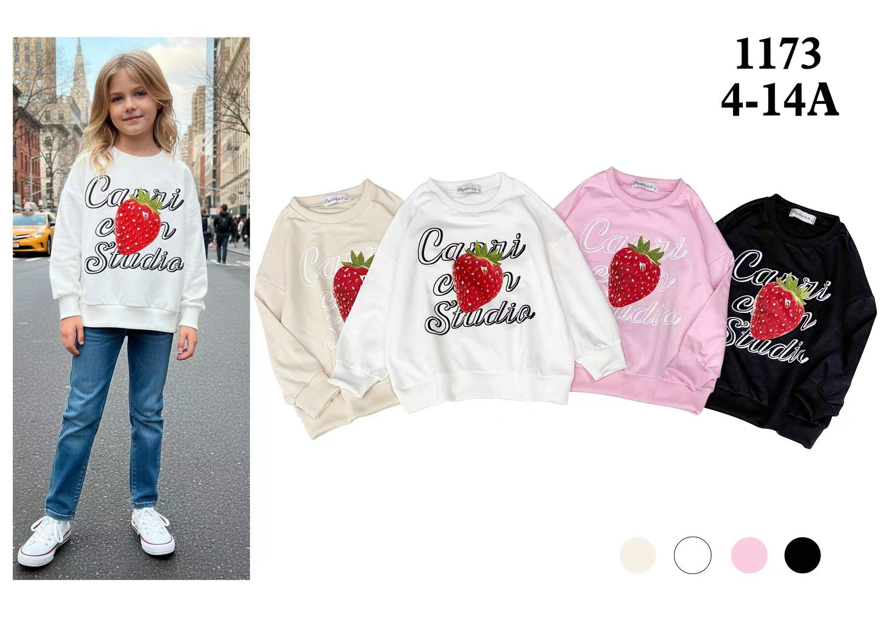 Bluzy DZIECIĘCA ,size 4-14 lat,paczka 24szt ,mix kolor