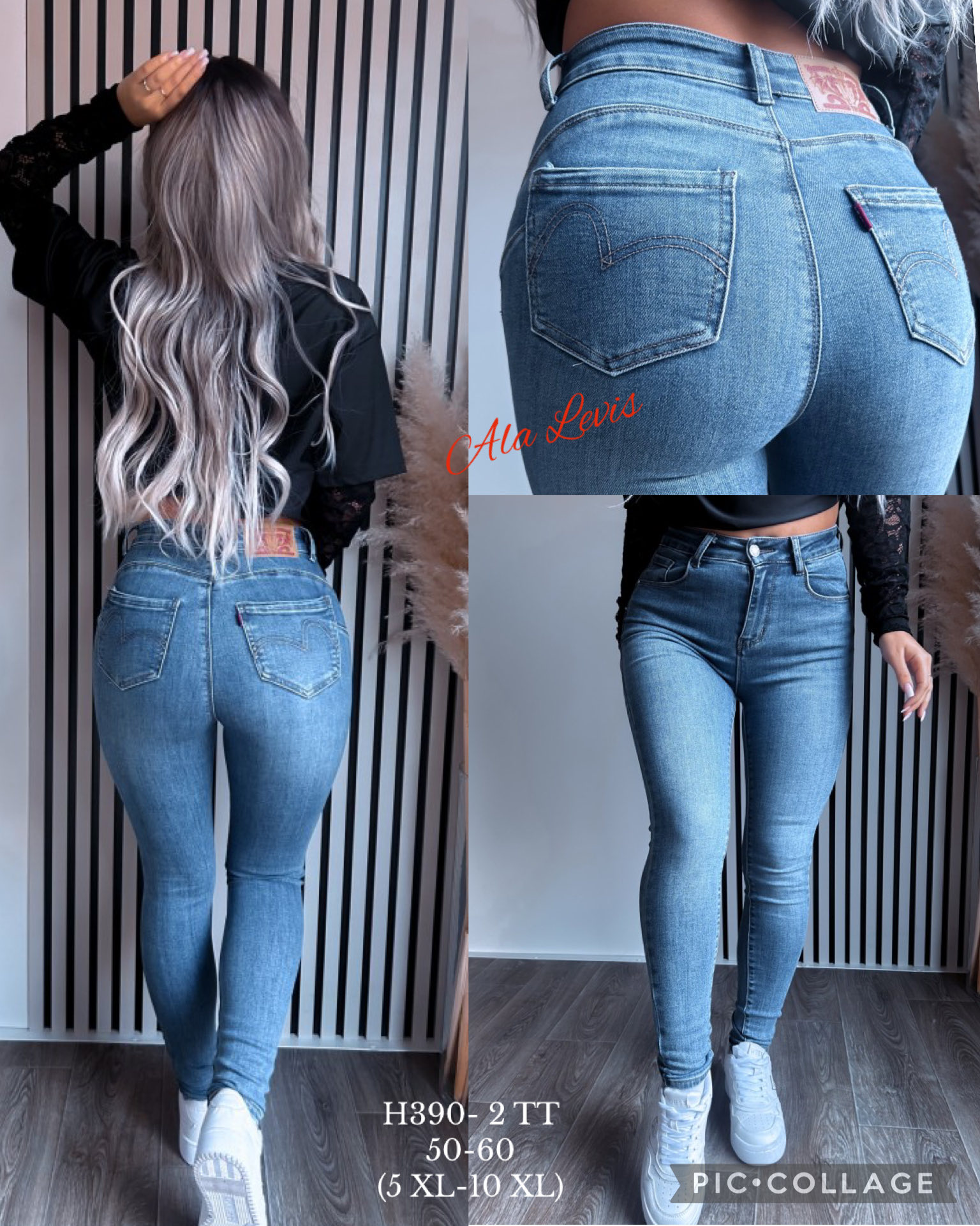 Jeansy Damskie , Size 50-60,paczka 10szt ,1kolor