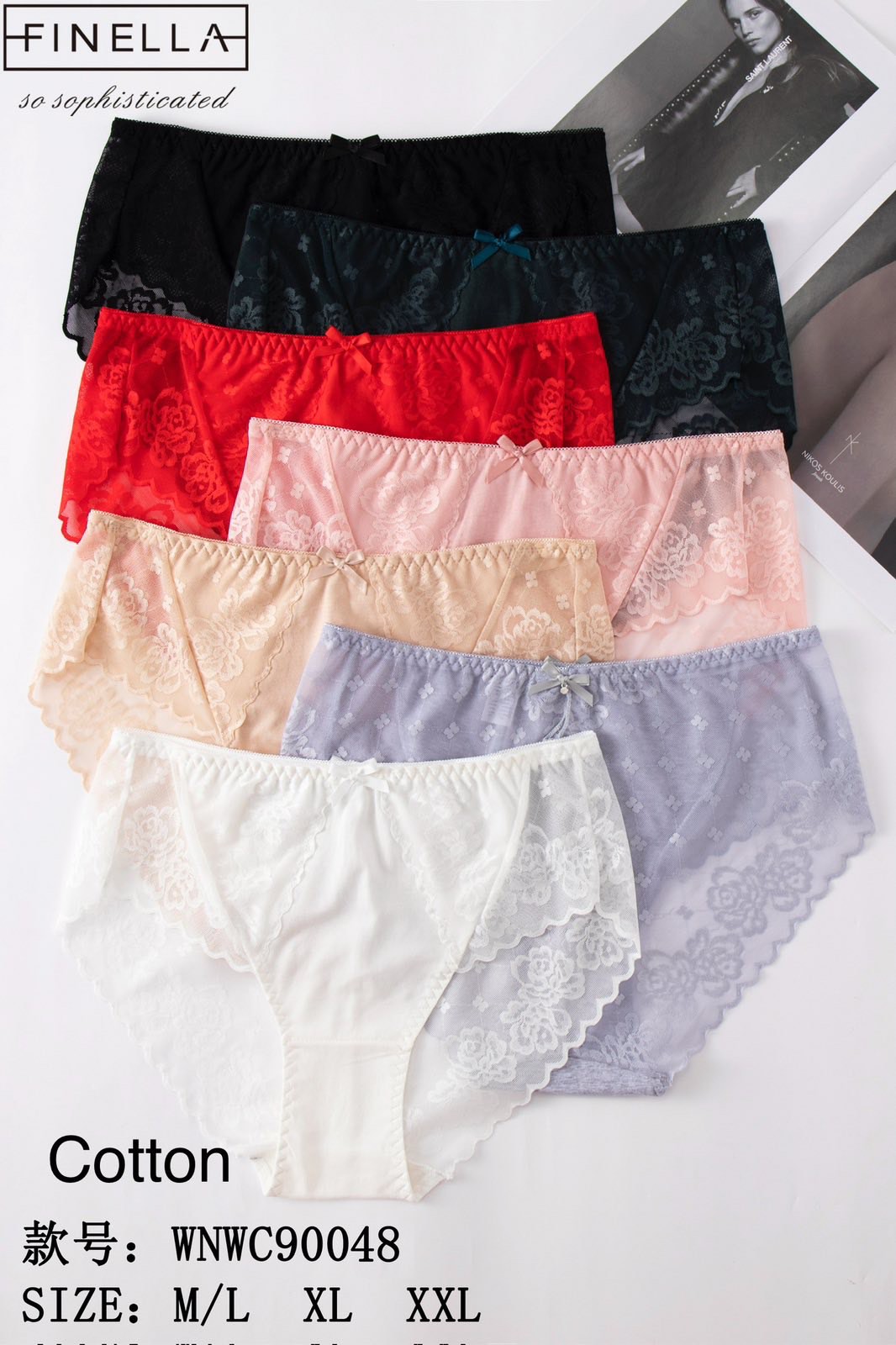 Majtki damskie , Size m-2xl, paczka 24szt ,mix kolor