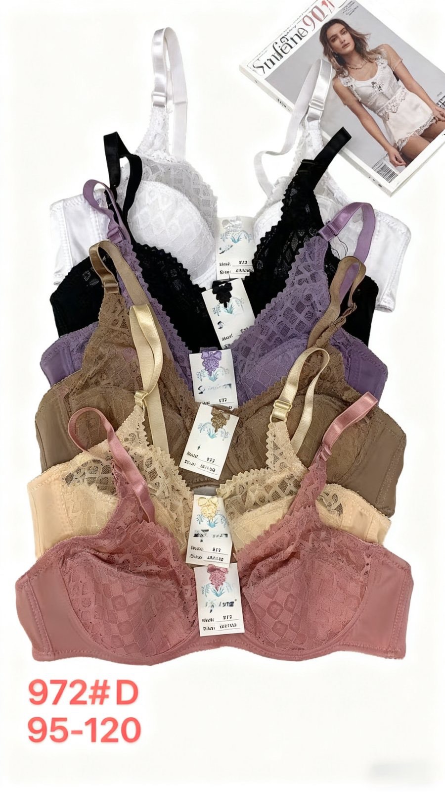 Biustonosz damskie, size 95-120,paczka 12szt ,1 kolor