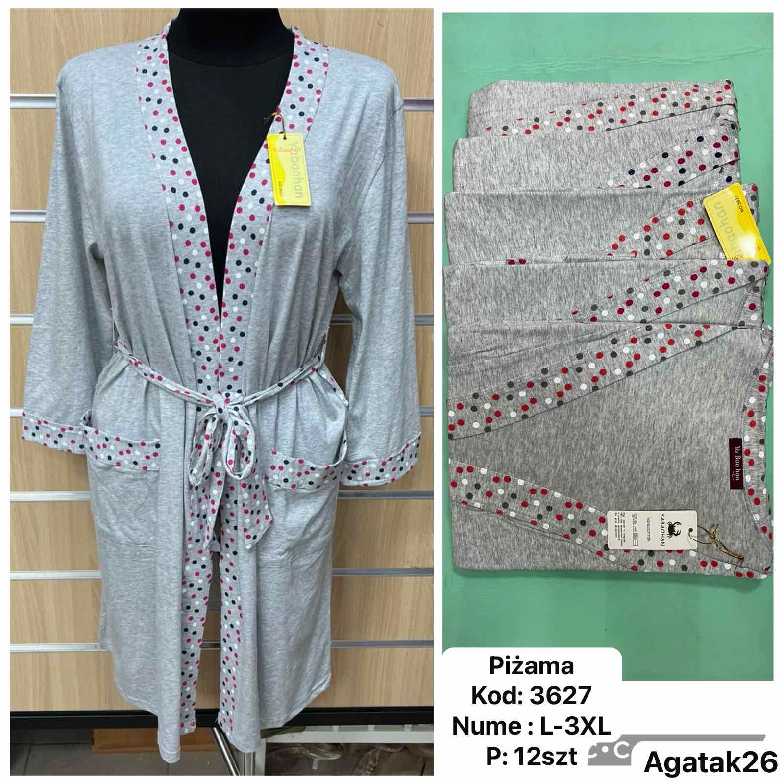 Szlafrok damskie ,size l-3xl,paczka 12szt ,mix kolor