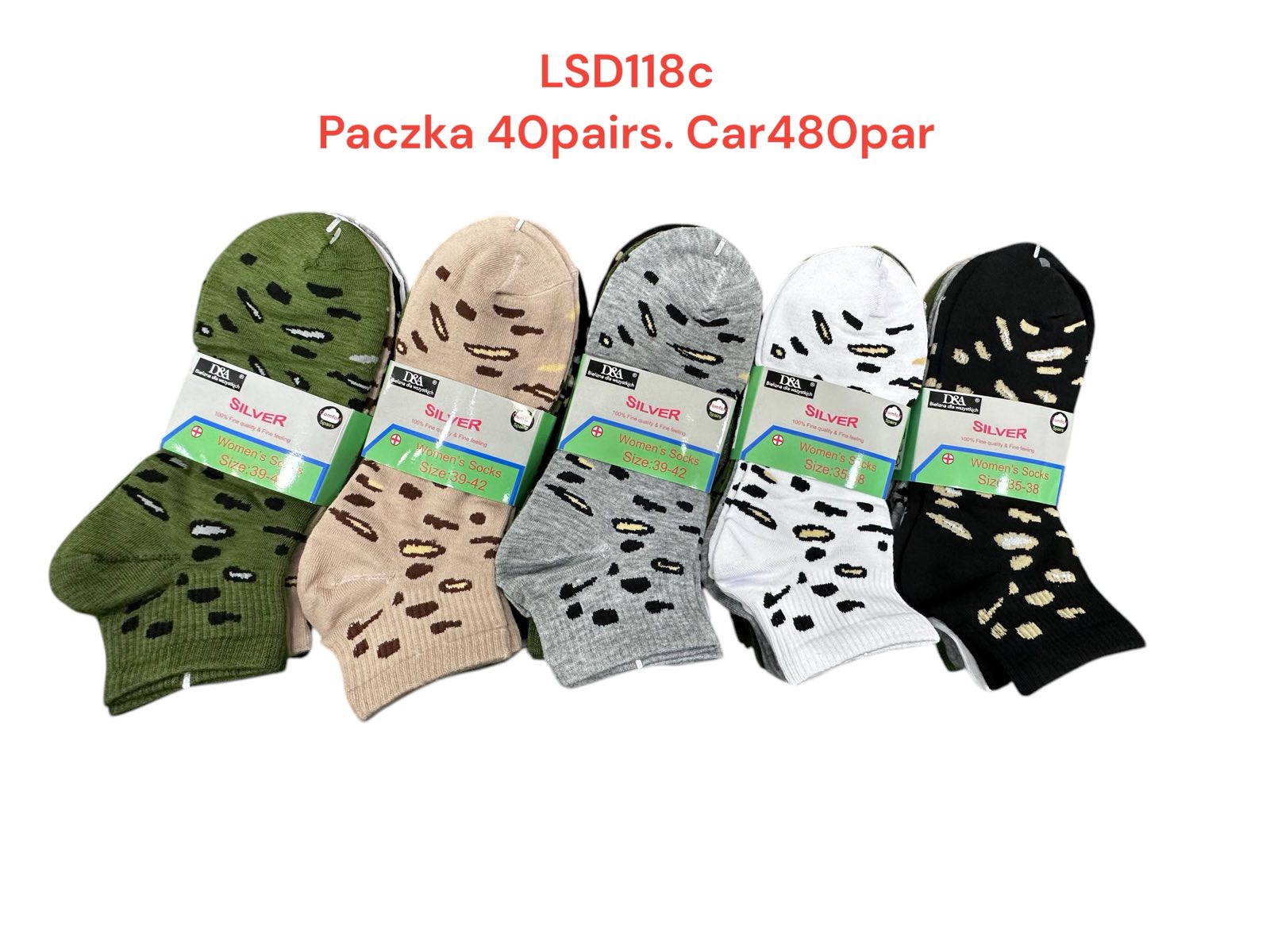 SKARPETY / STOPKI DAMSKIE .SIZE: 35-42, (40PAR/PACZKA) KOLOR JAK NA ZDZIĘCIU