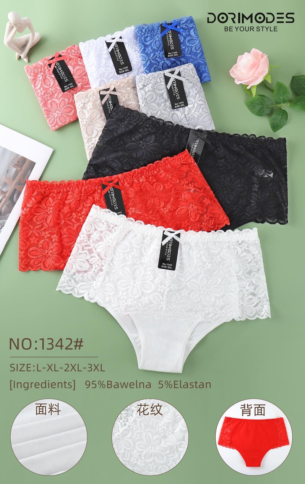 Majtki damskie , Size L-3XL, paczka 24szt ,mix kolor