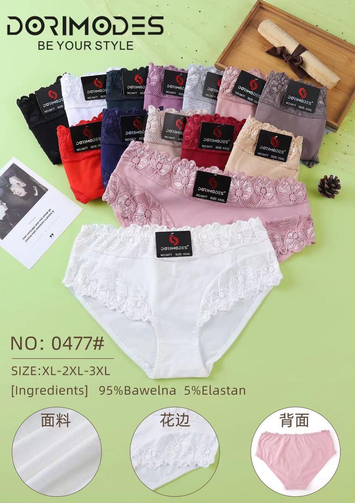 Majtki damskie , Size XL-3XL, paczka 24szt ,mix kolor