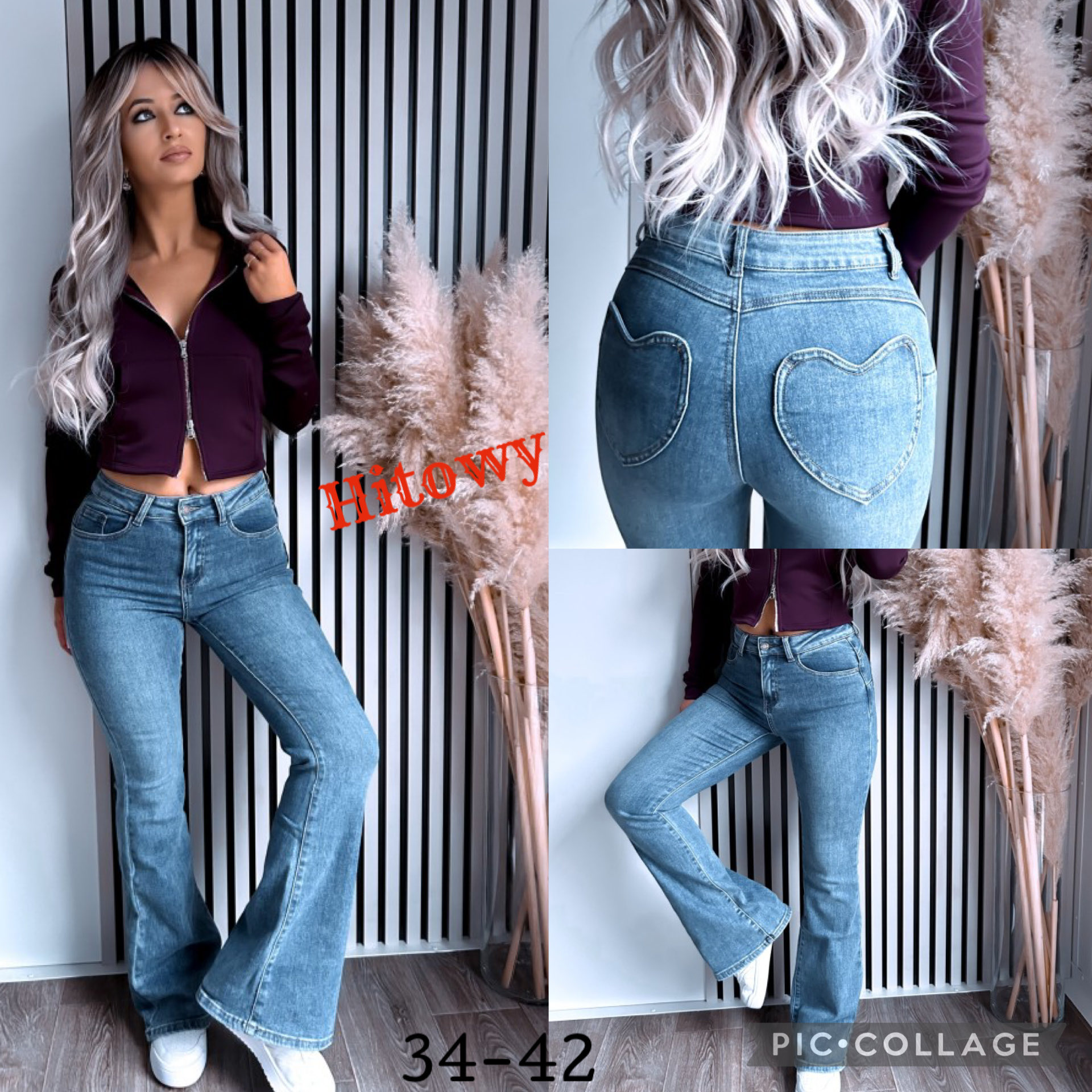 Jeansy damskie , Size 32-42, paczka 10szt ,1kolor