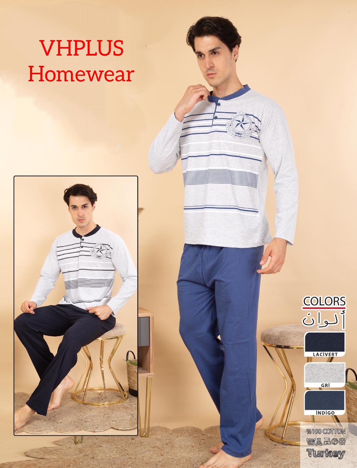 Piżama MĘSKA tureckie,size m-2xl,paczka 8szt ,1kolor