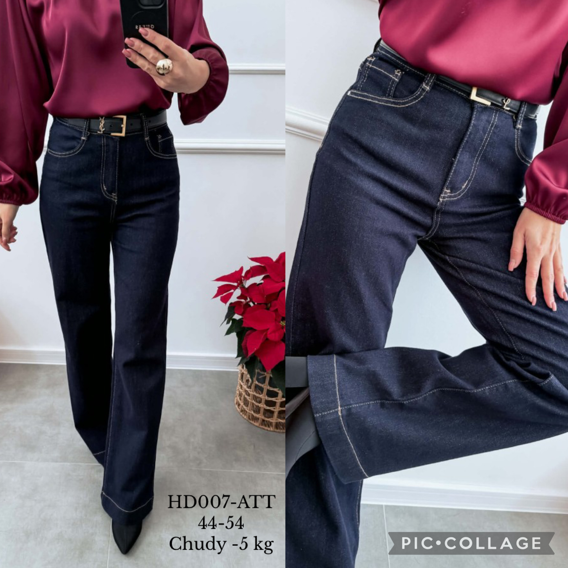 Jeansy damskie , Size 44-54, paczka 12szt ,1kolor