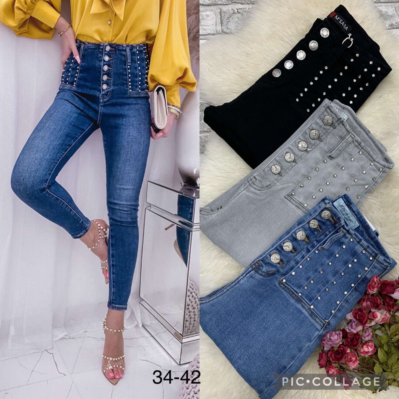 Jeansy damskie , Size 32-42, paczka 10szt ,1kolor