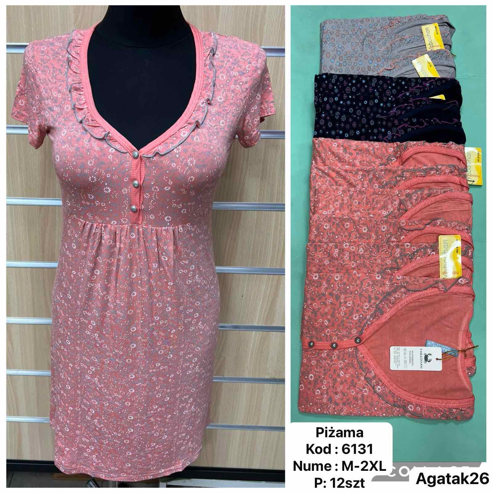 Koszule nocne damskie ,size m-2xl,paczka 12szt ,mix kolor