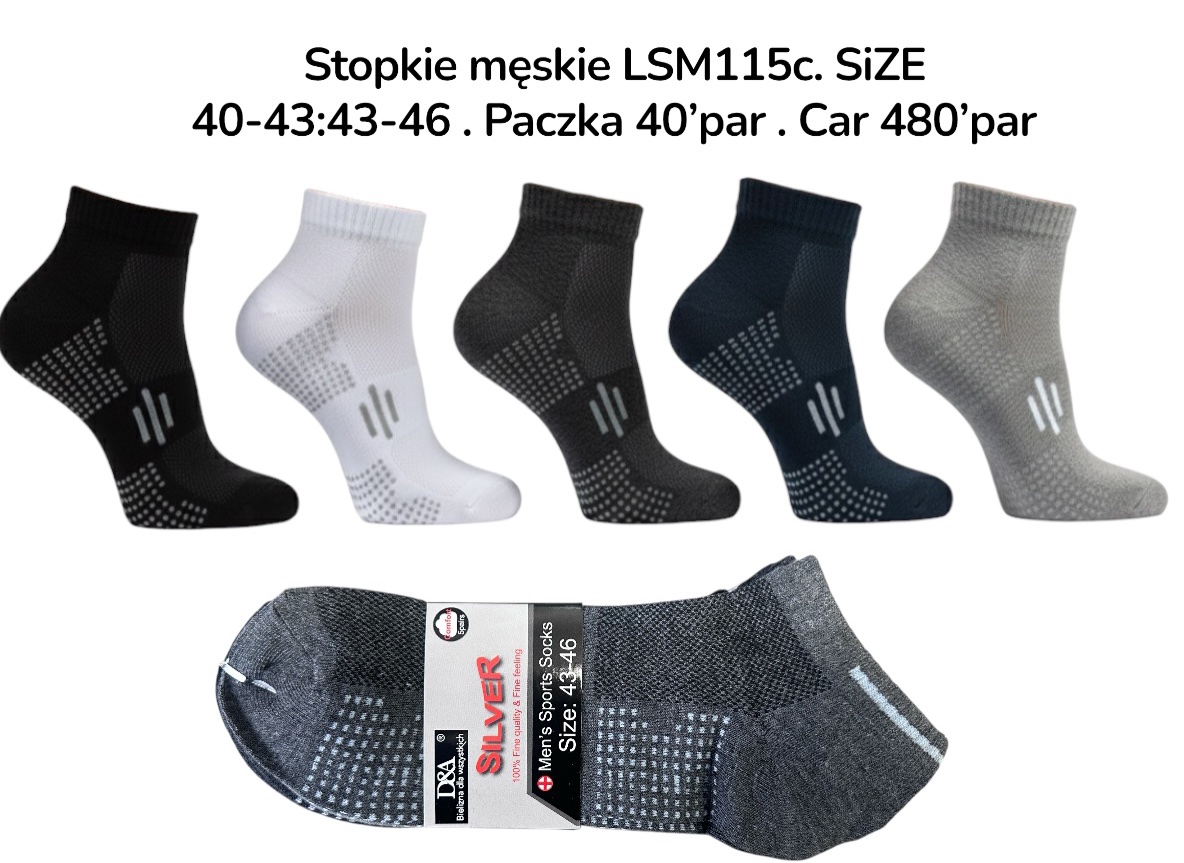 SKARPETY / STOPKI  MĘSKIE.SIZE: 40-46, (40PAR/PACZKA) KOLOR JAK NA ZDZIĘCIU