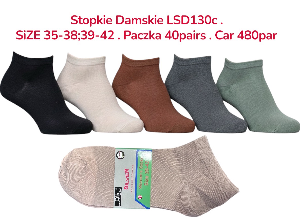 SKARPETY / STOPKI DAMSKIE .SIZE: 35-42, (40PAR/PACZKA) KOLOR JAK NA ZDZIĘCIU