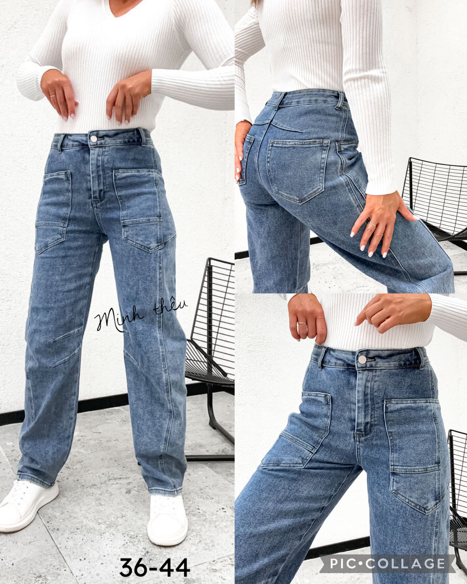 Jeansy damskie , Size 36-44, paczka 10szt ,1kolor