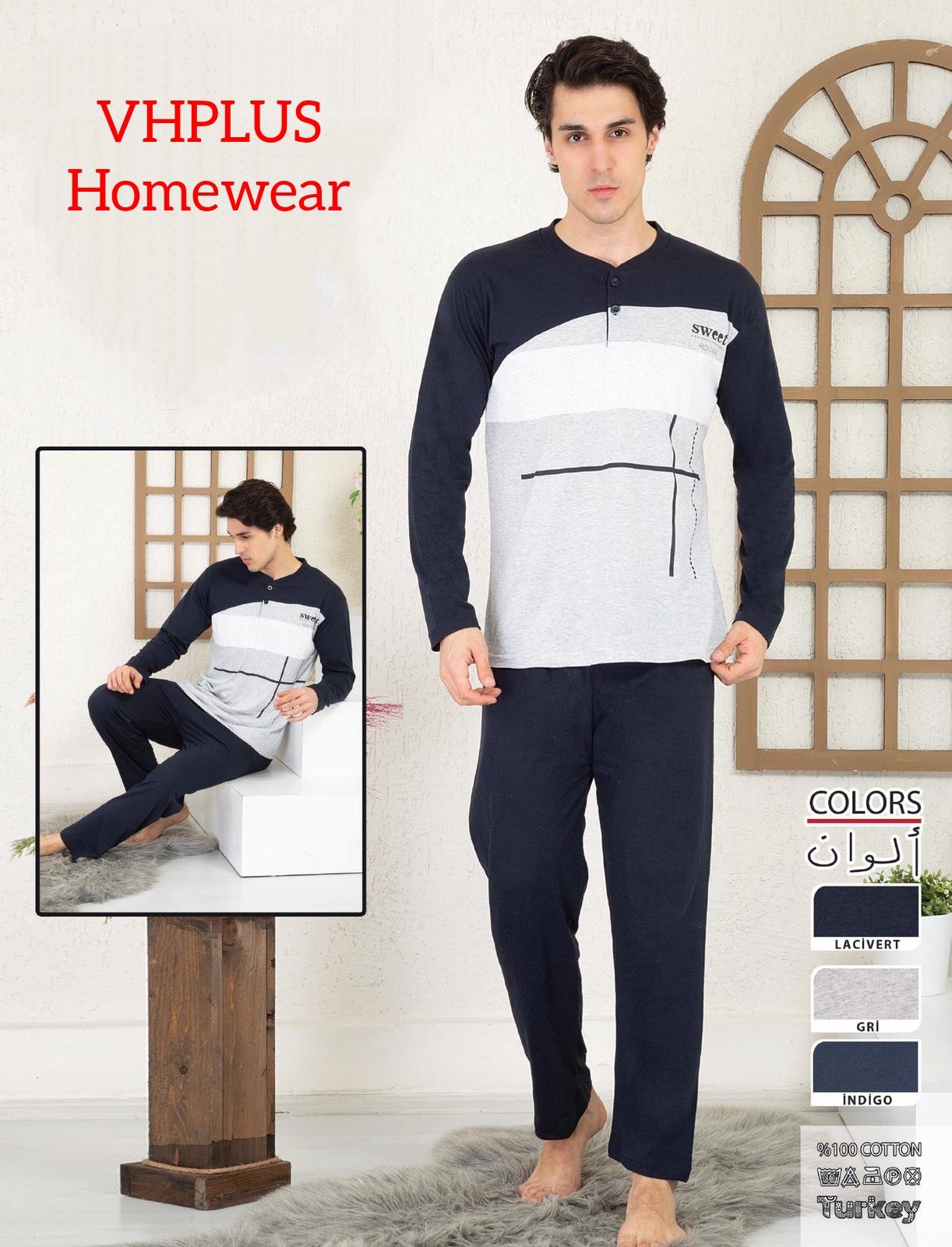 Piżama MĘSKA tureckie,size m-2xl,paczka 8szt ,1kolor