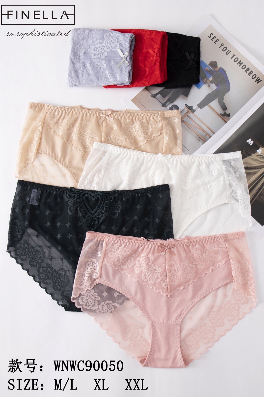 Majtki damskie , Size m-2xl, paczka 24szt ,mix kolor