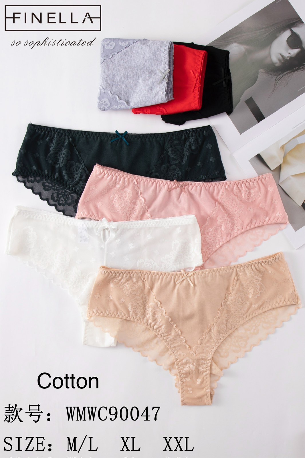 Majtki damskie , Size m-2xl, paczka 24szt ,mix kolor