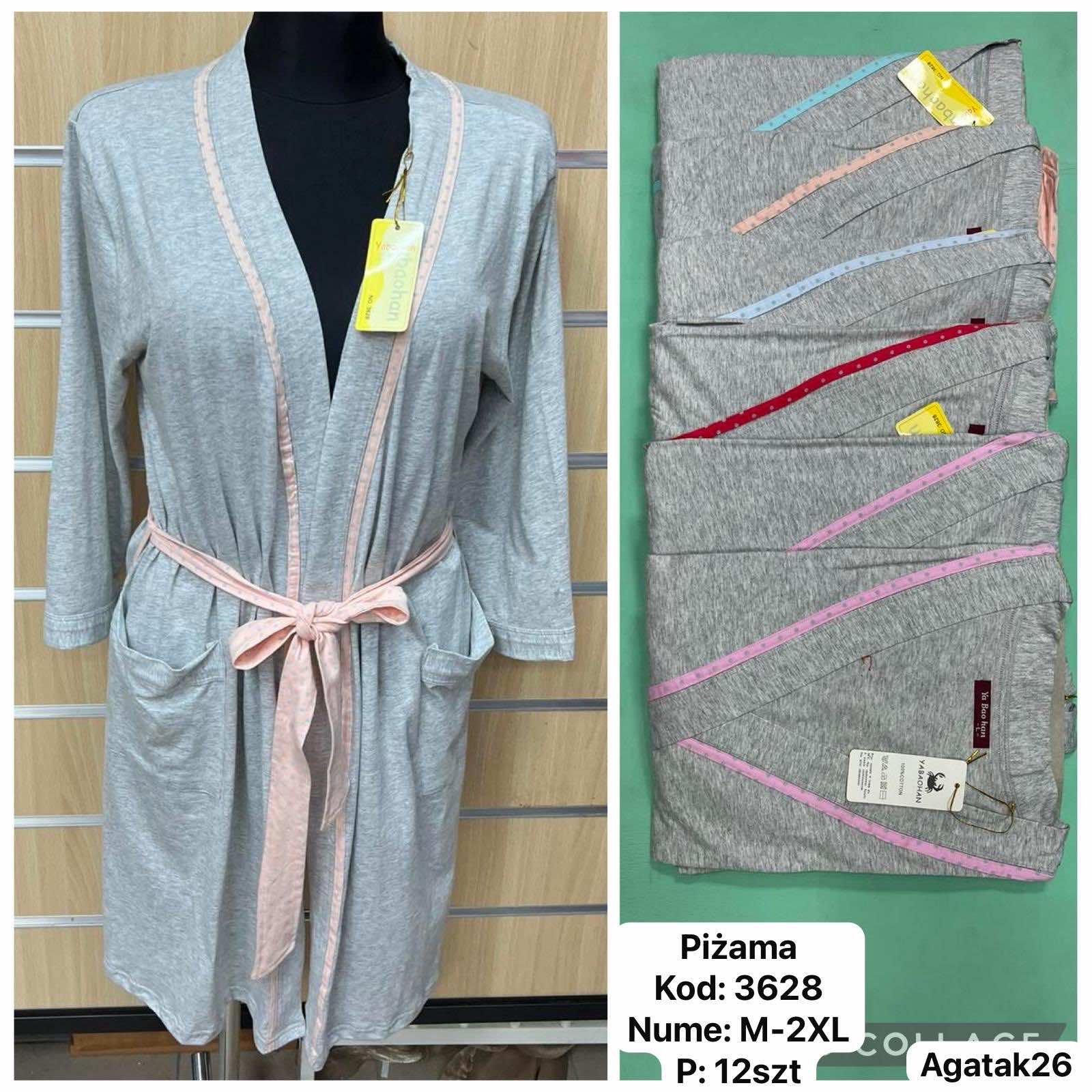 Szlafrok  damskie ,size m-2xl,paczka 12szt ,mix kolor